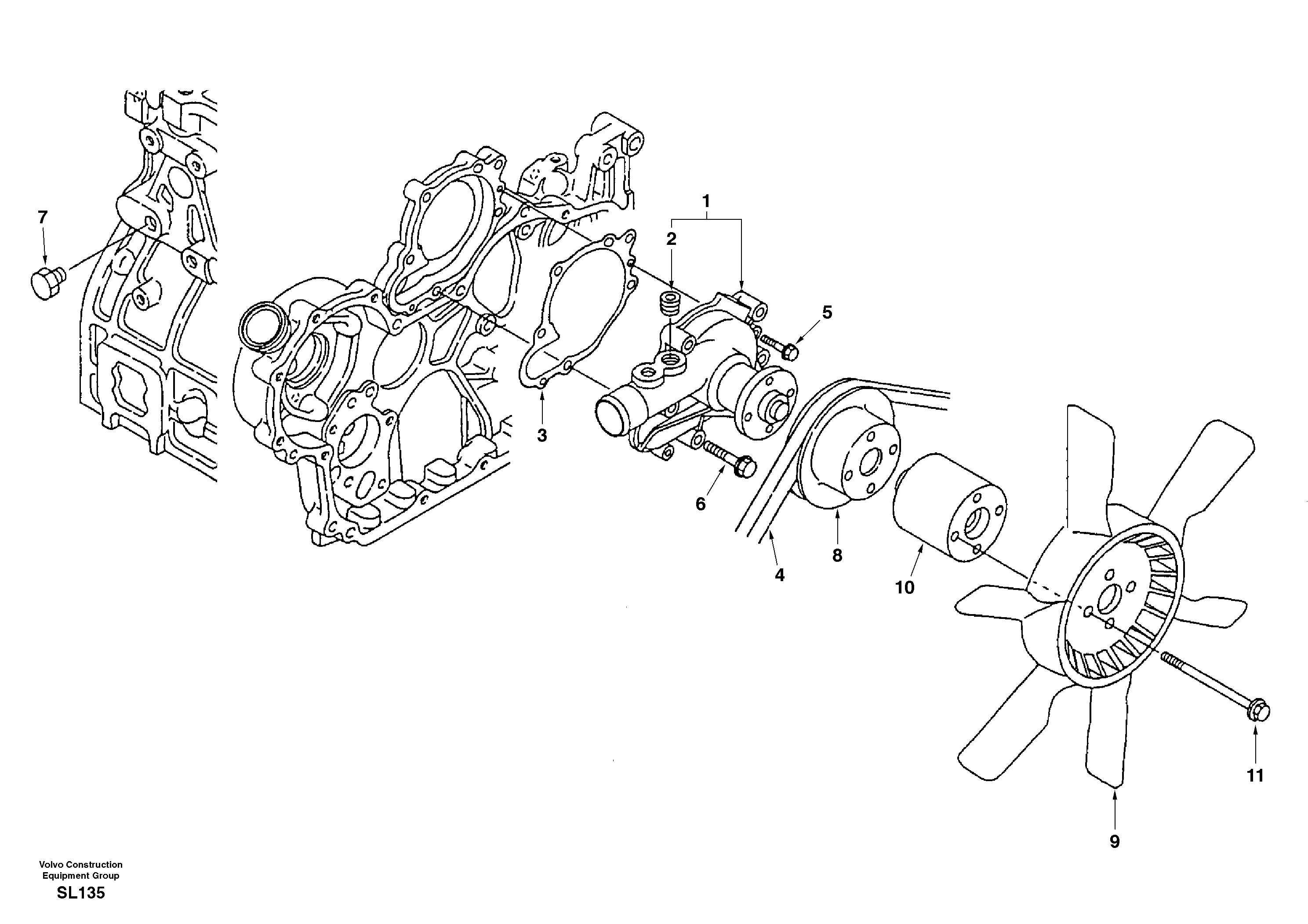 Fan drive — volvo parts diagram
