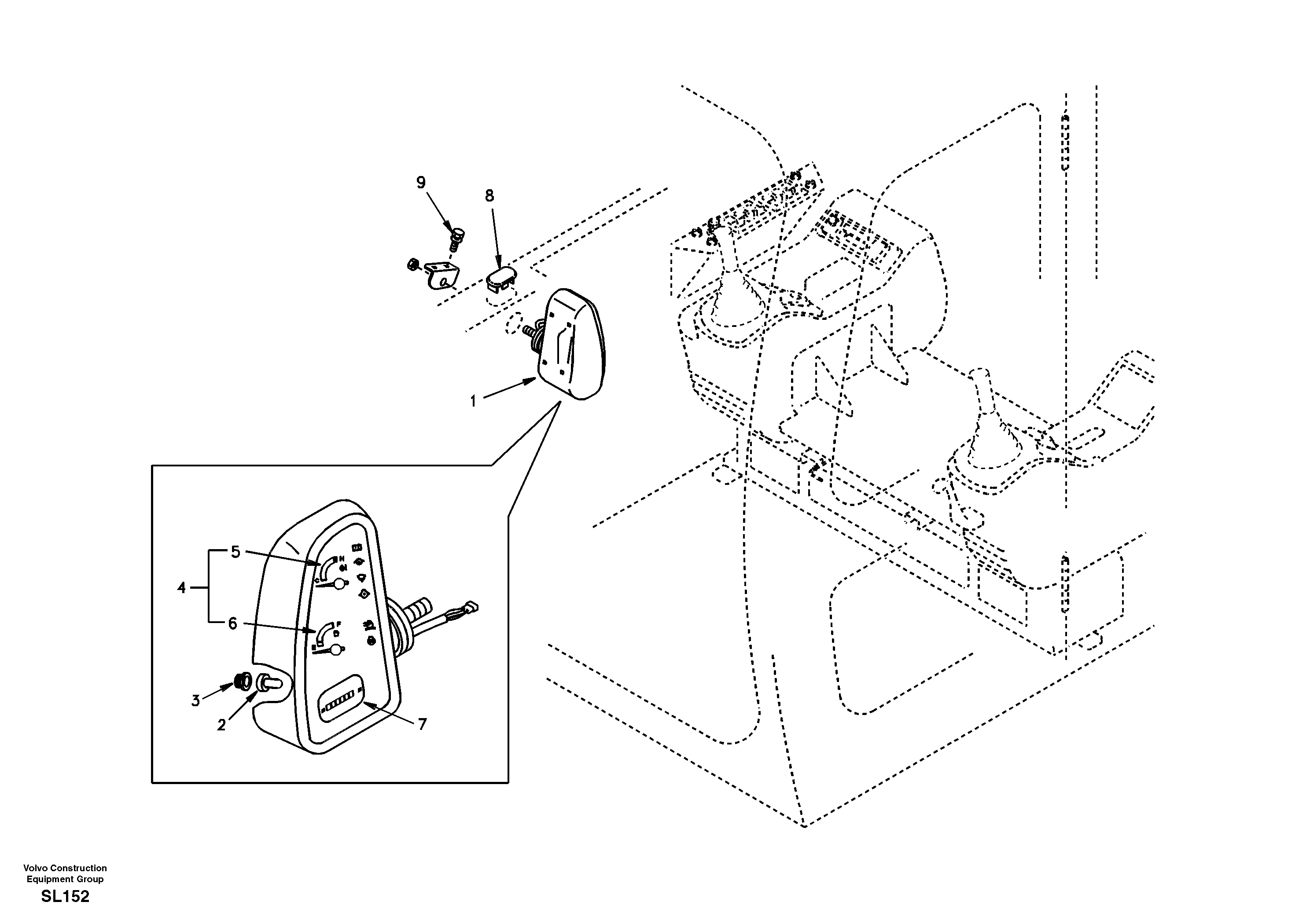 Instrument panel, warning unit and information unit — volvo parts diagram
