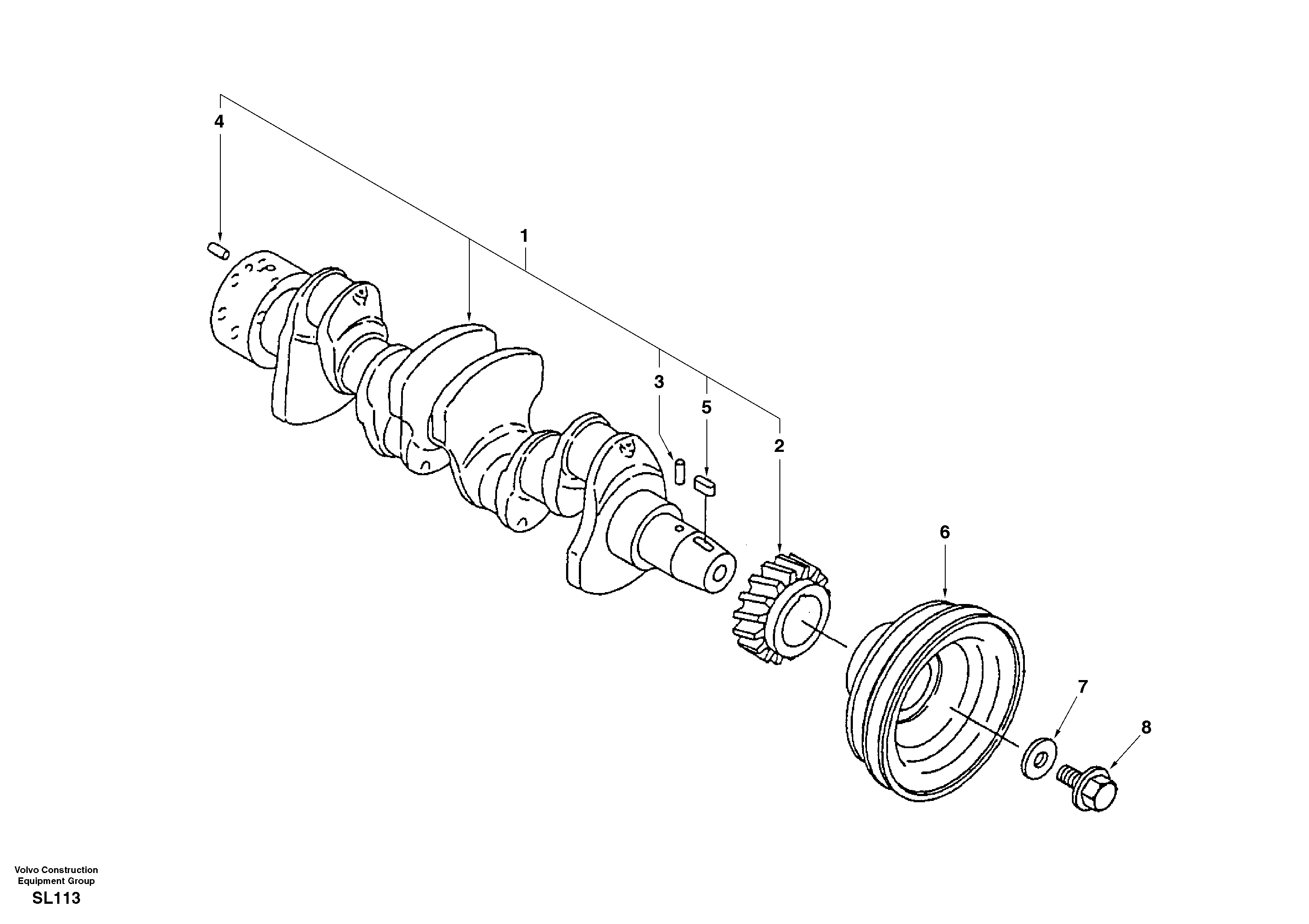 Crankshaft — volvo parts diagram