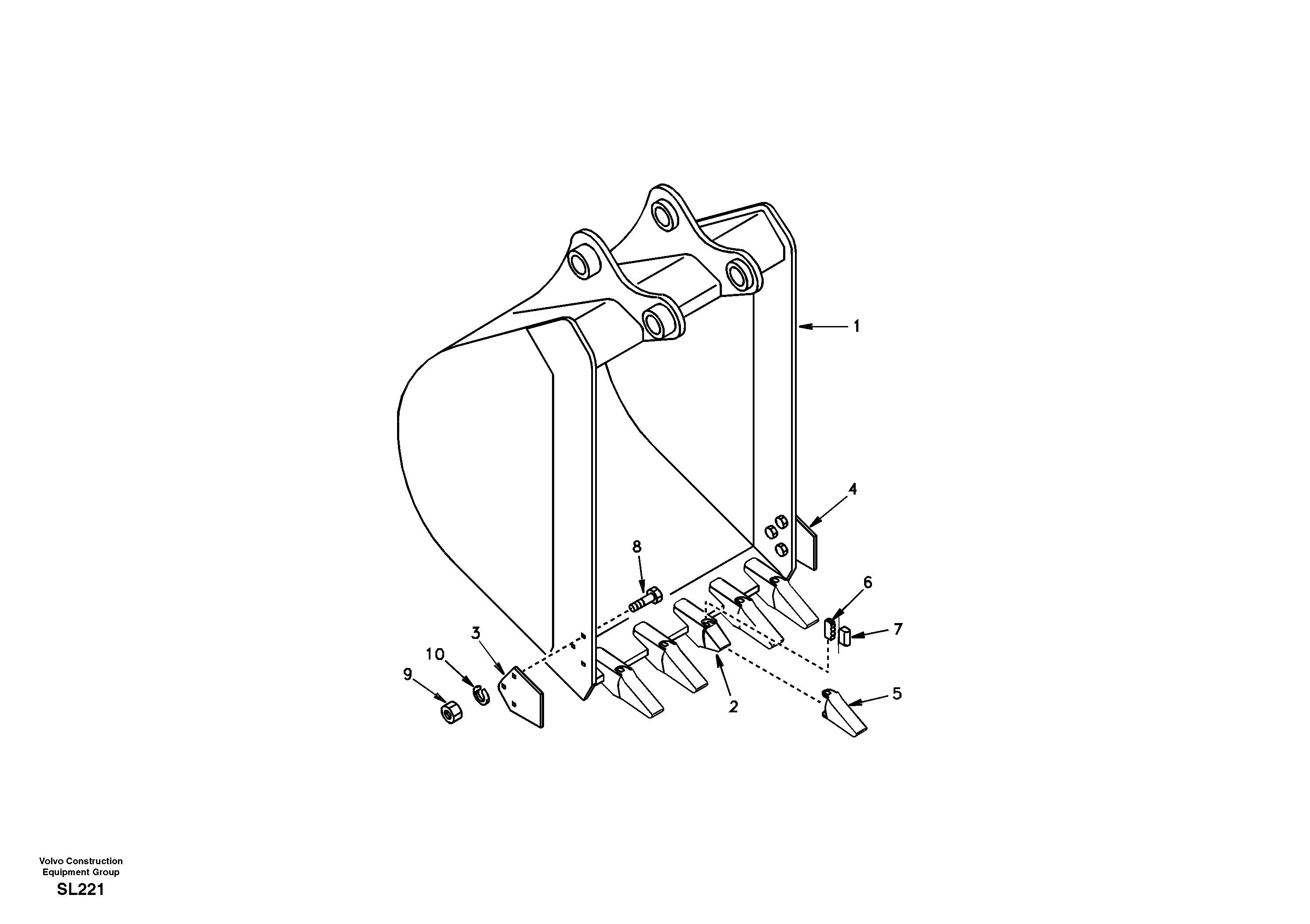 Bucket — volvo parts diagram