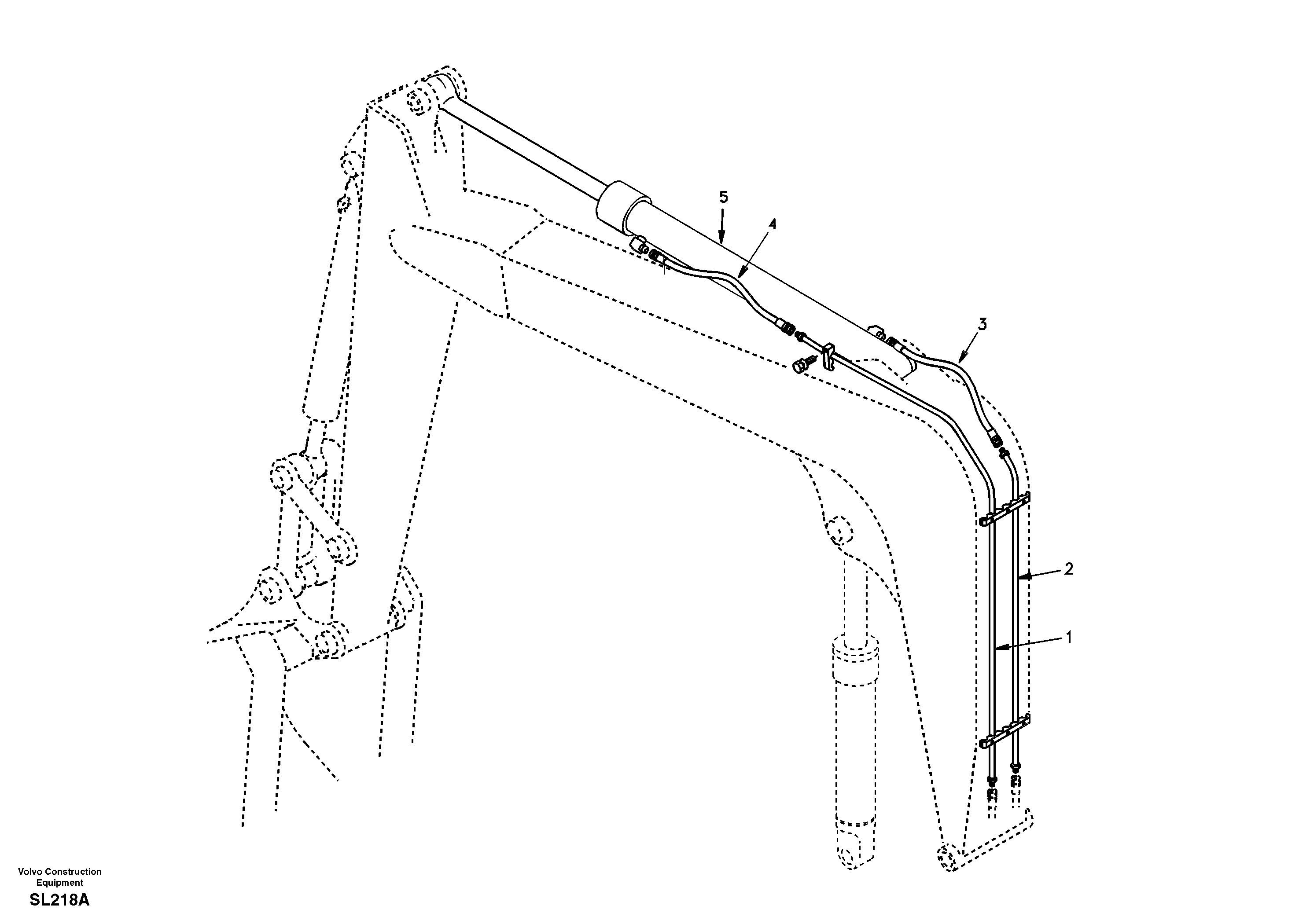 Working hydraulic, dipper arm — volvo parts diagram