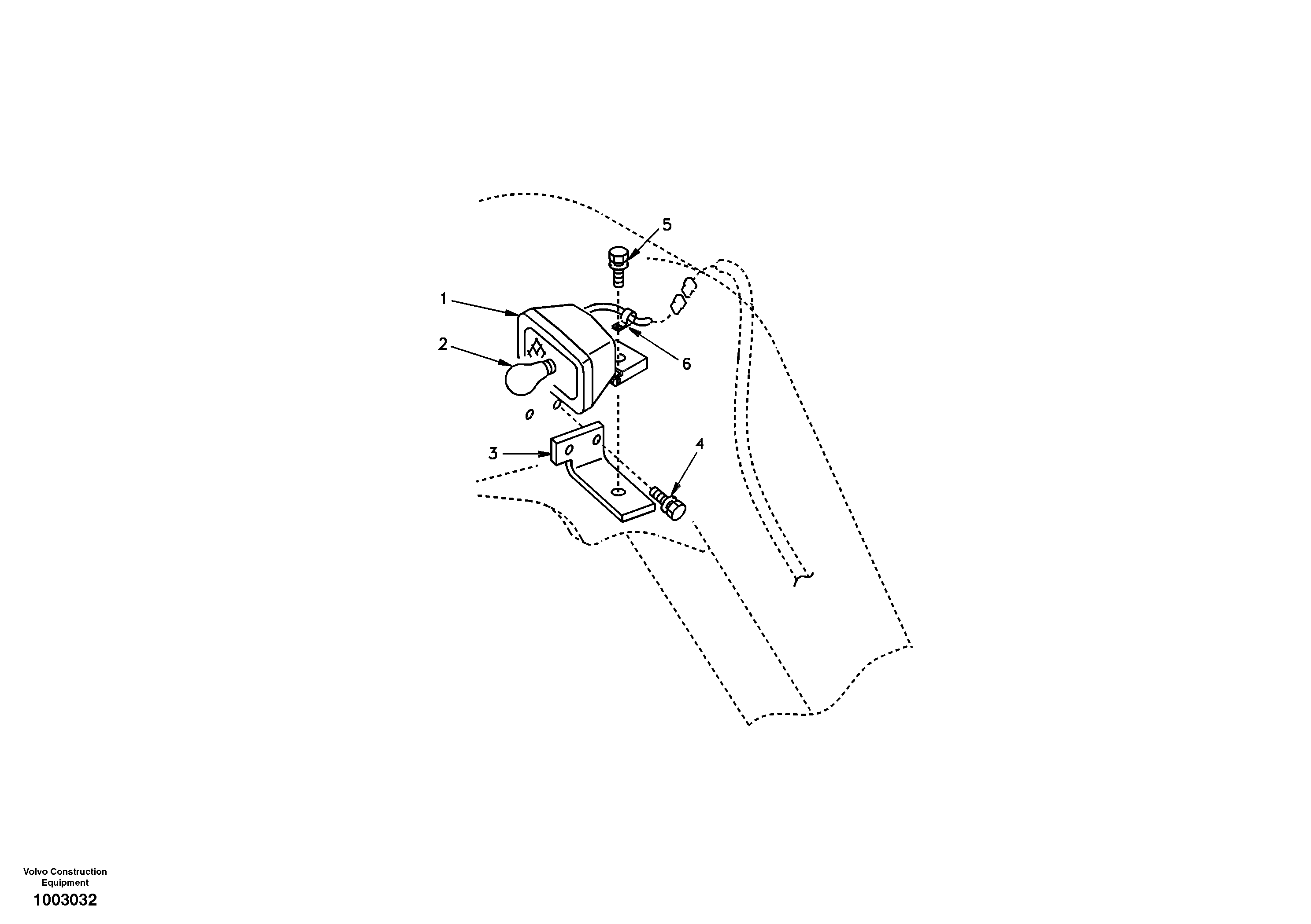 Working lamp on boom — volvo parts diagram