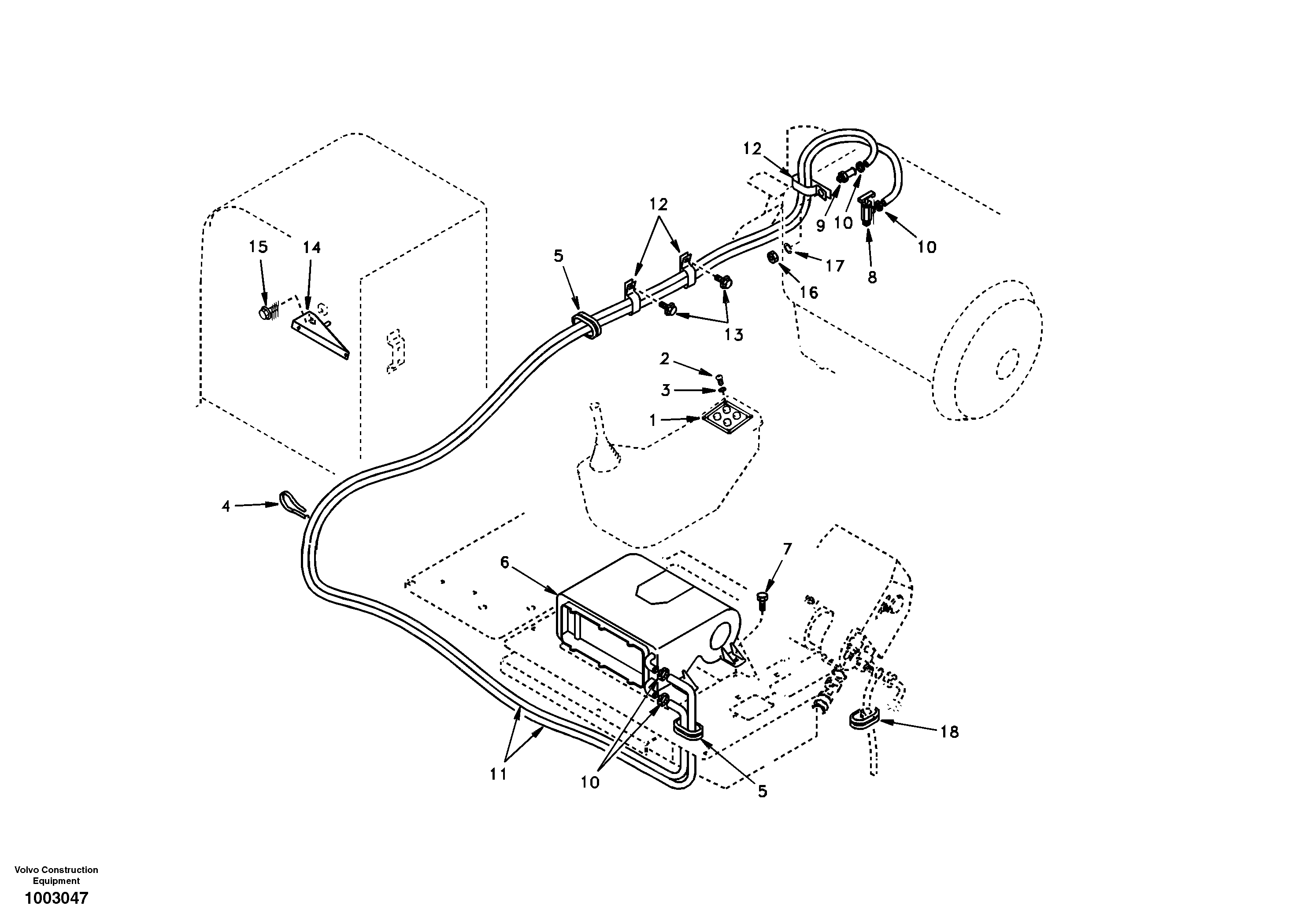 Heating line — volvo parts diagram