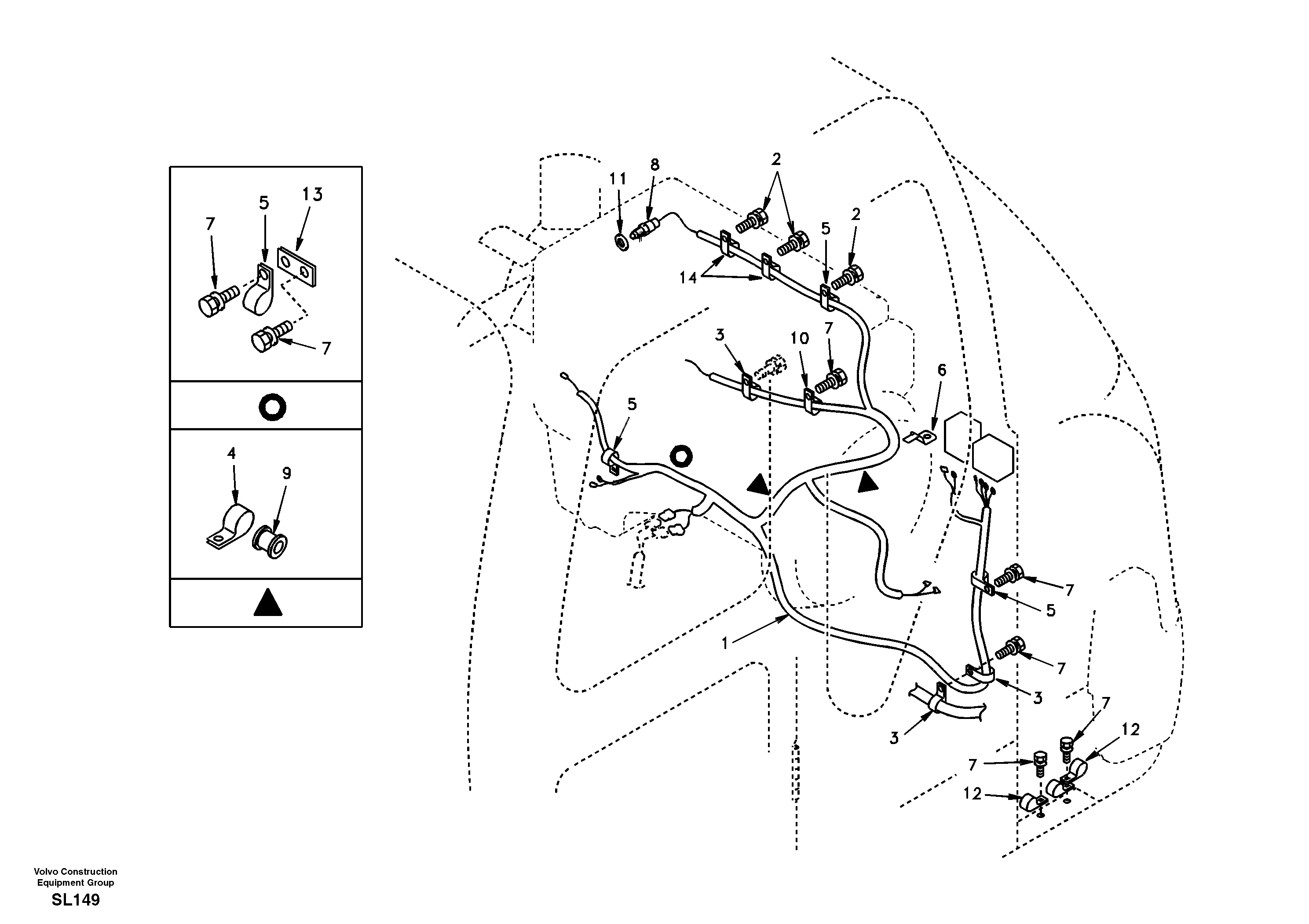 Cable harness, engine — volvo parts diagram