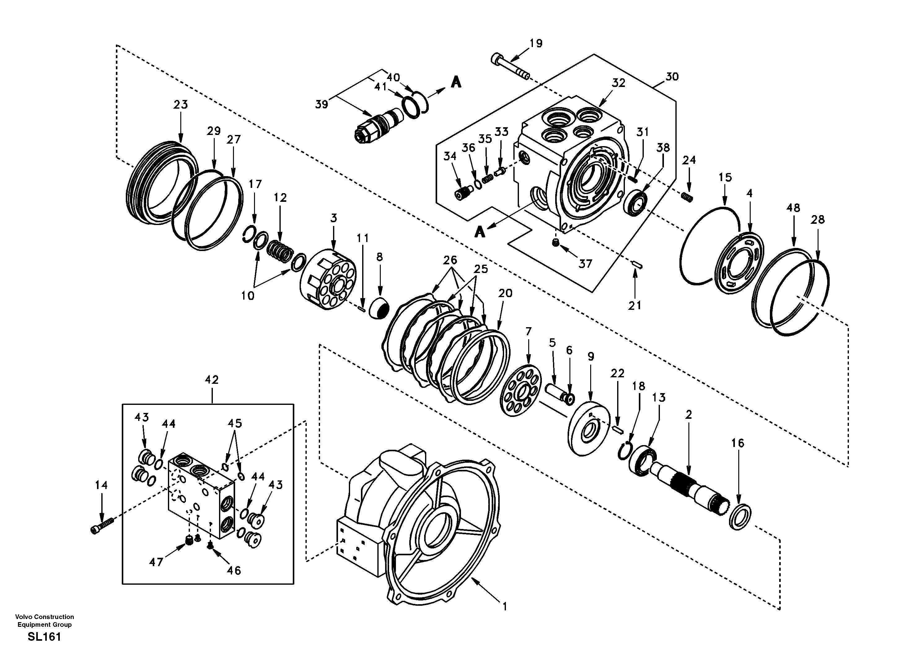 Swing motor — volvo parts diagram