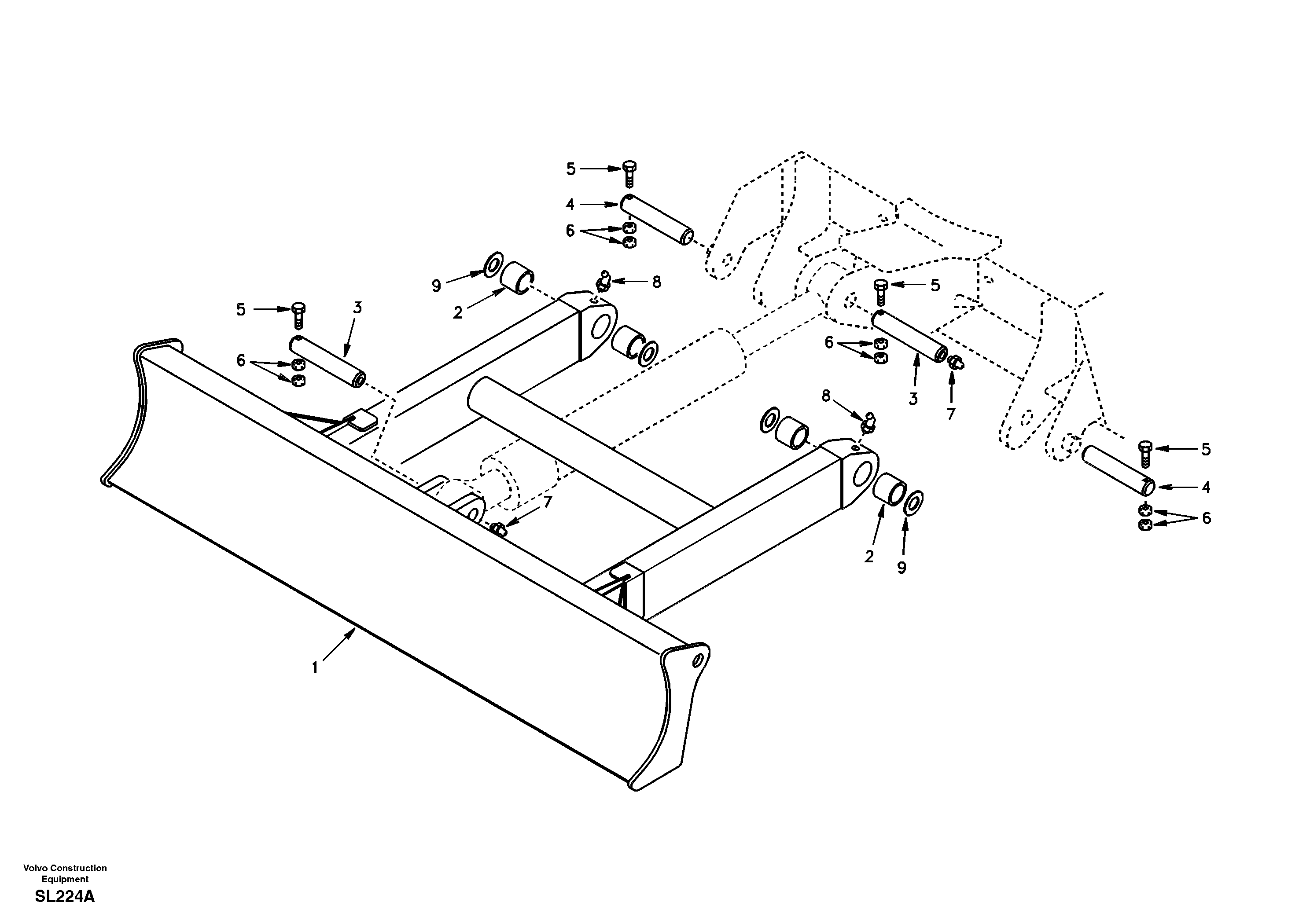 Dozer blade — volvo parts diagram