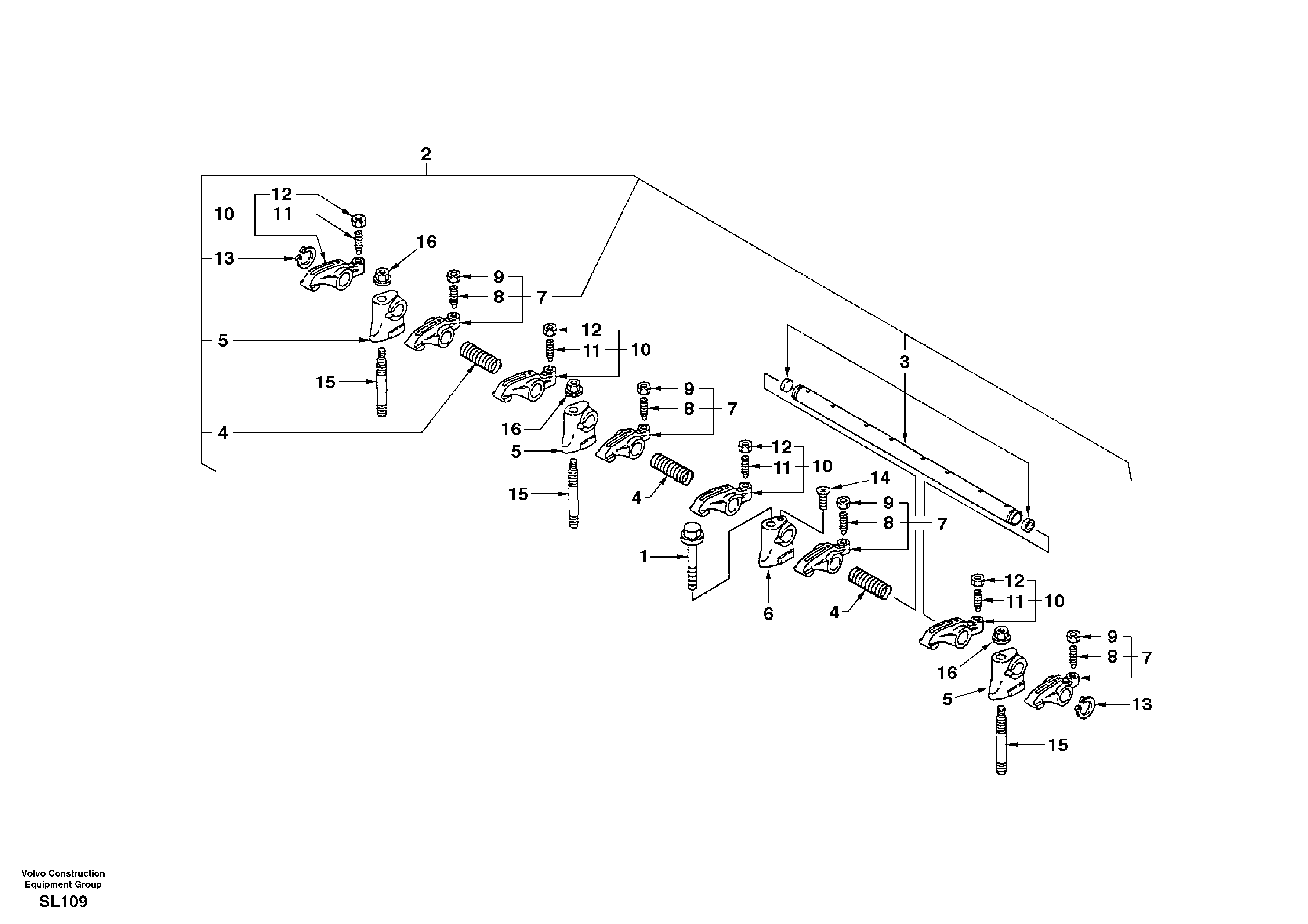 Rocker arm — volvo parts diagram