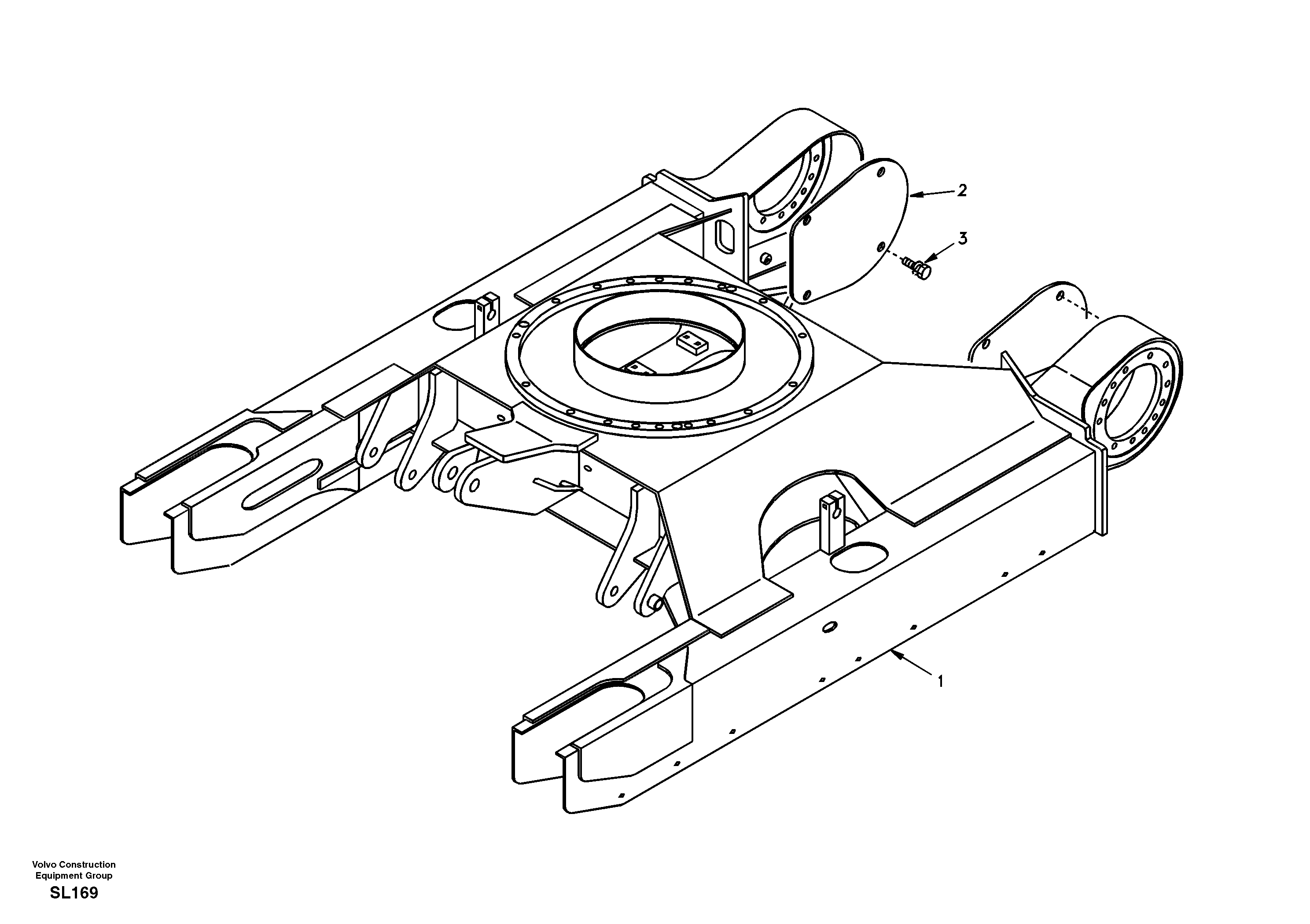 Undercarriage frame — volvo parts diagram