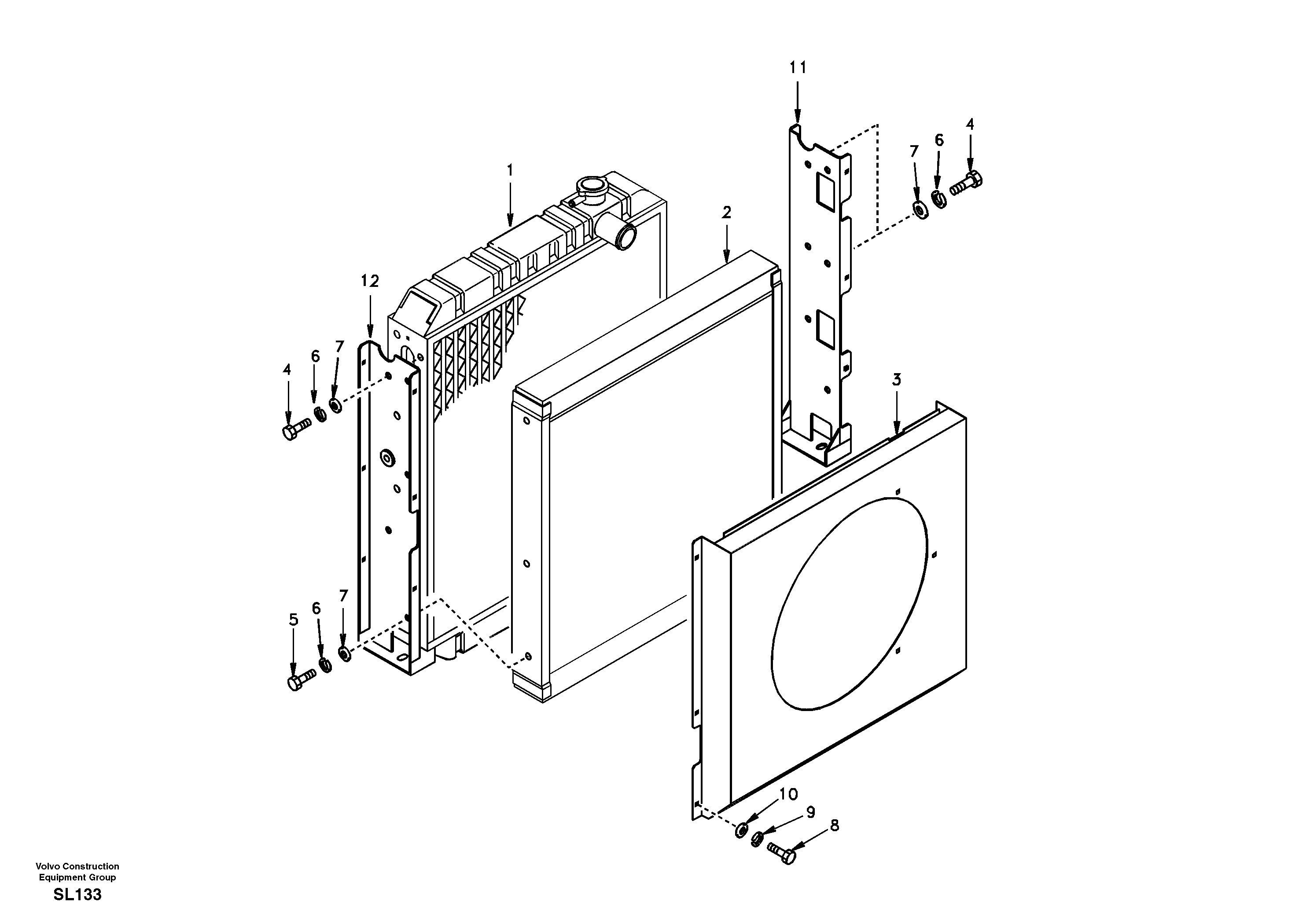 Radiator — volvo parts diagram