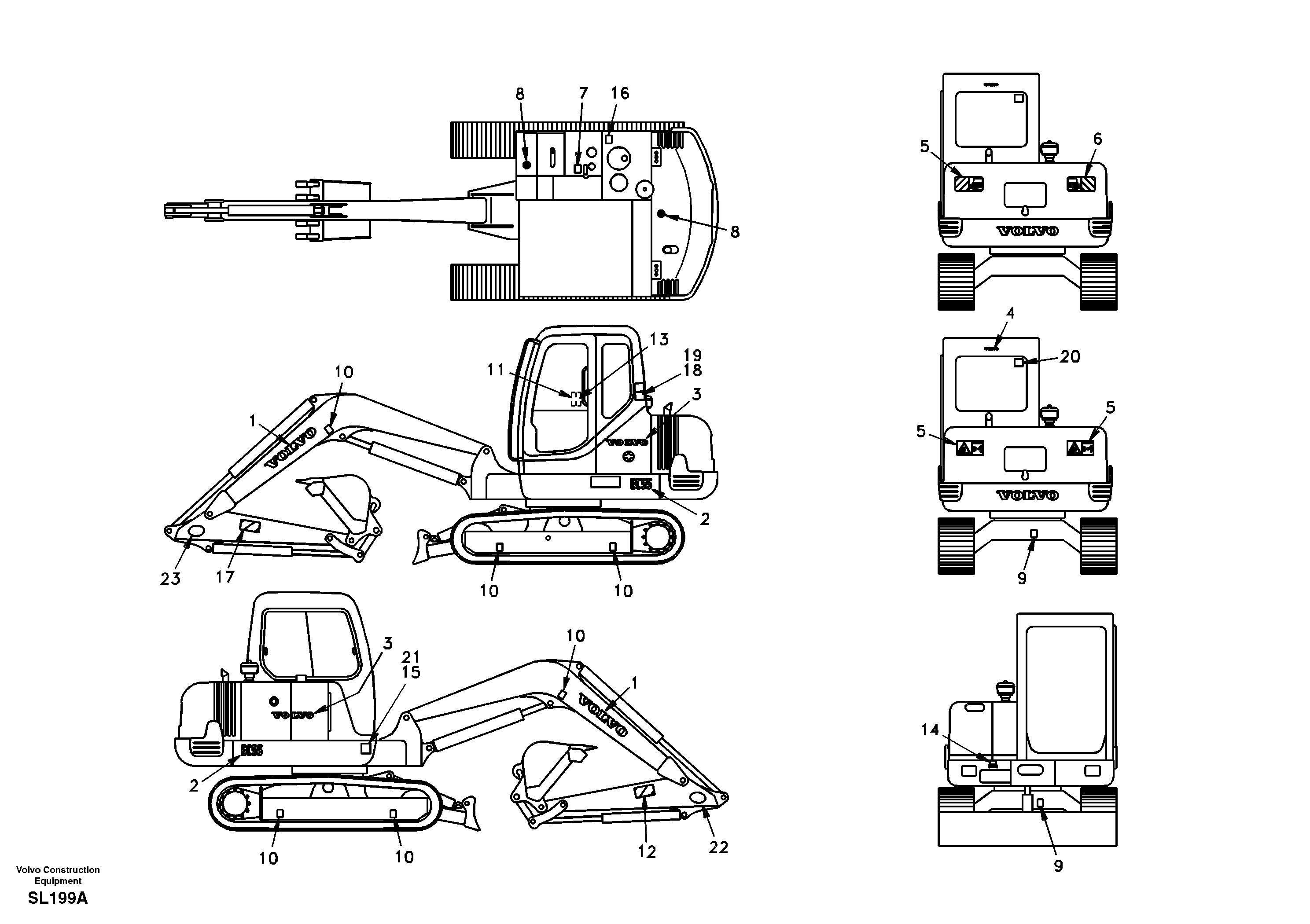Decal, outer location — volvo parts diagram