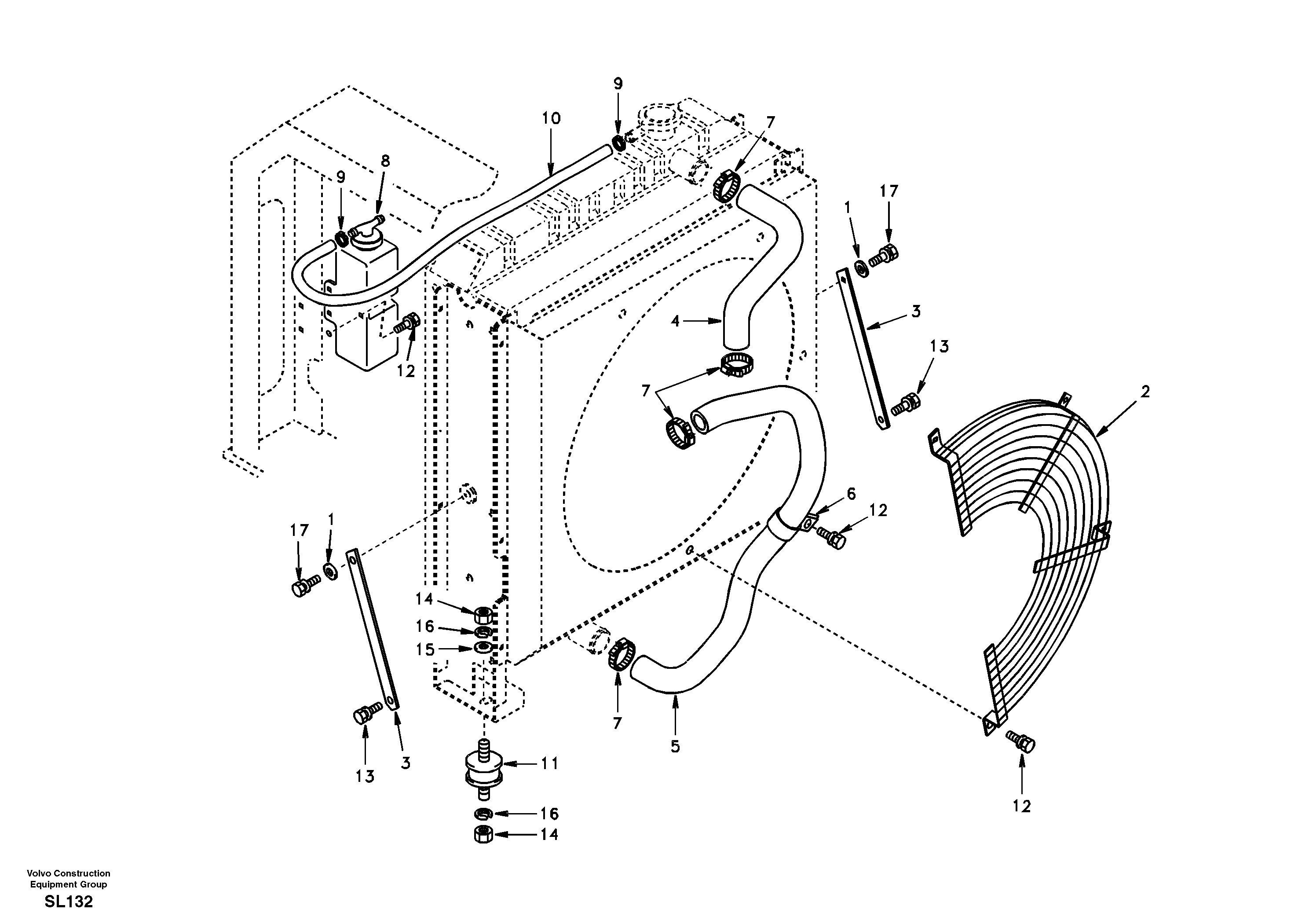 Cooling system — volvo parts diagram