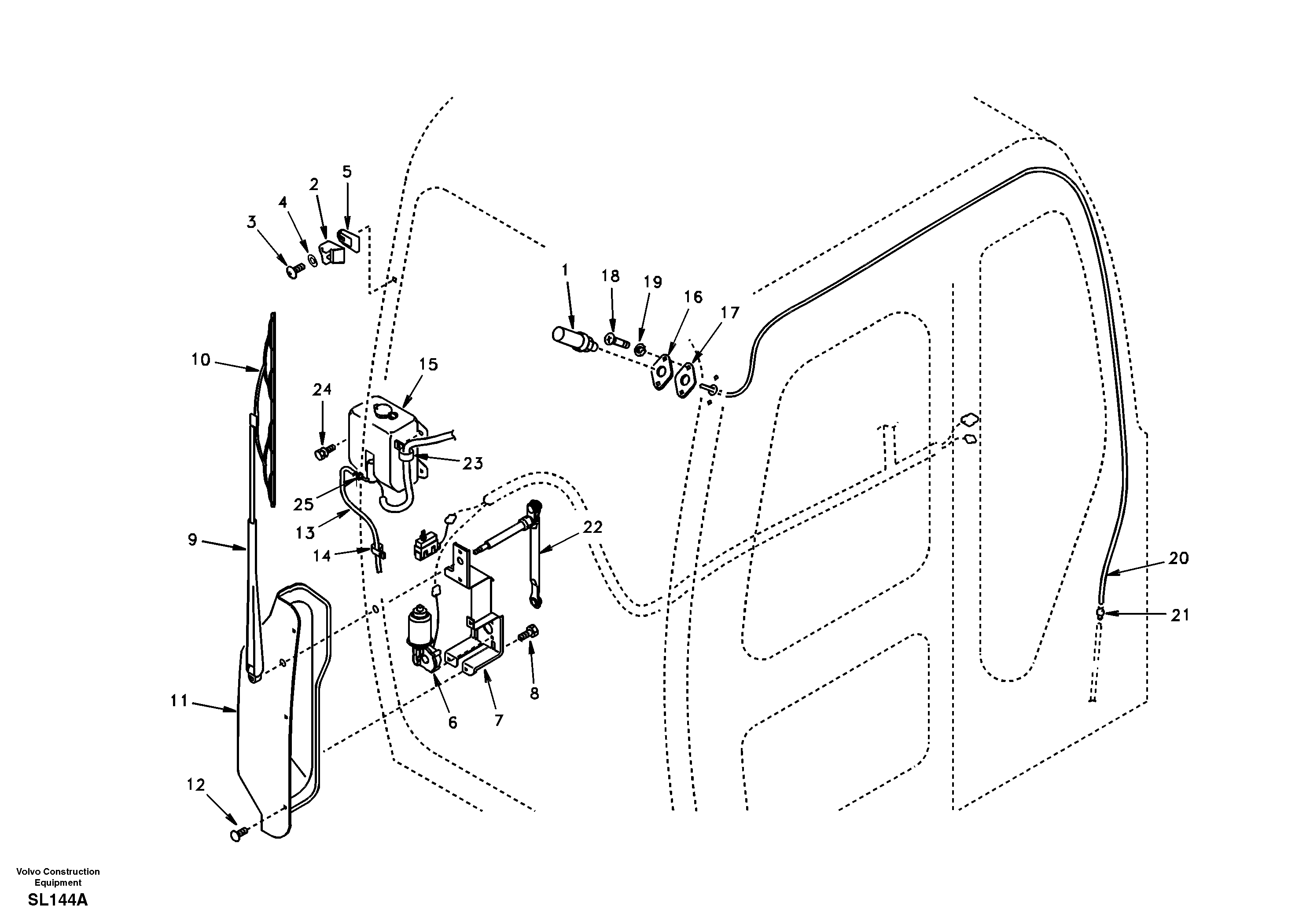 Windshield wiper — volvo parts diagram