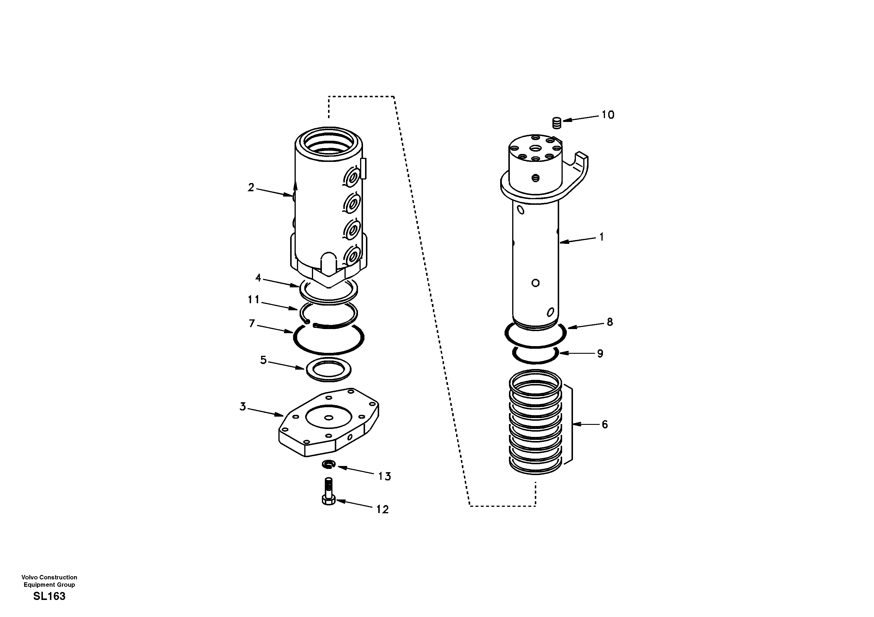Turning joint — volvo parts diagram