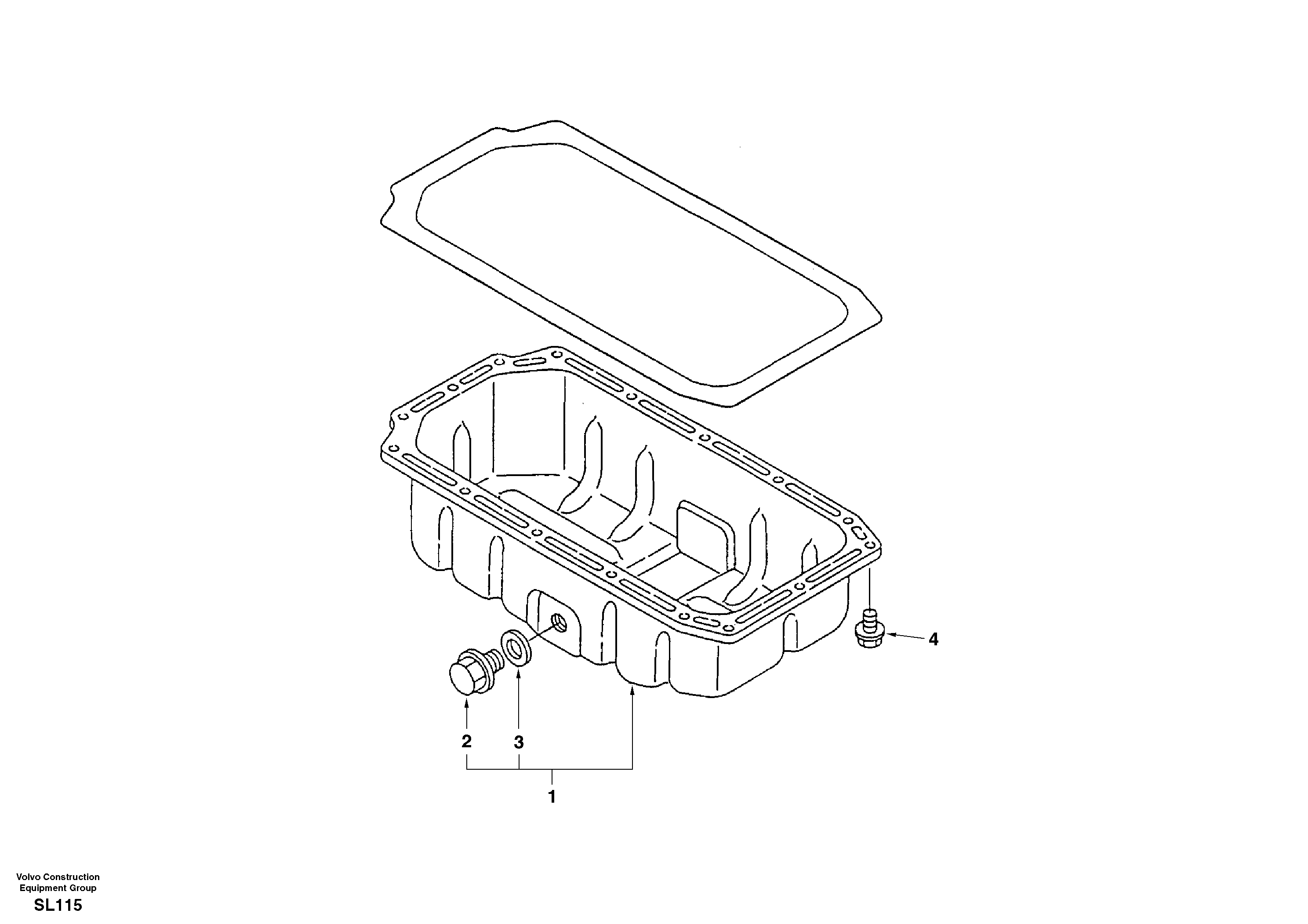Oil sump — volvo parts diagram