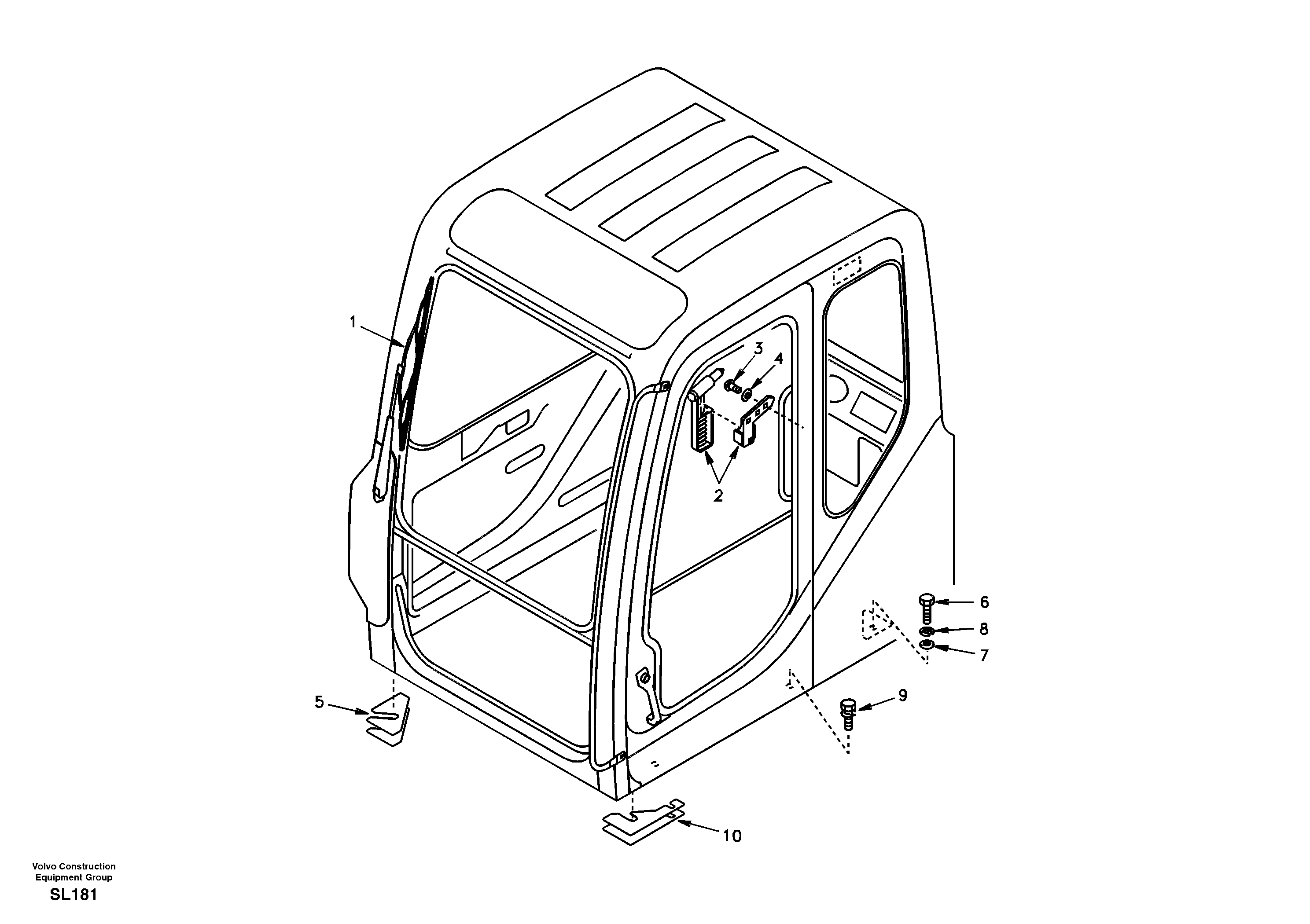 Cab mount — volvo parts diagram