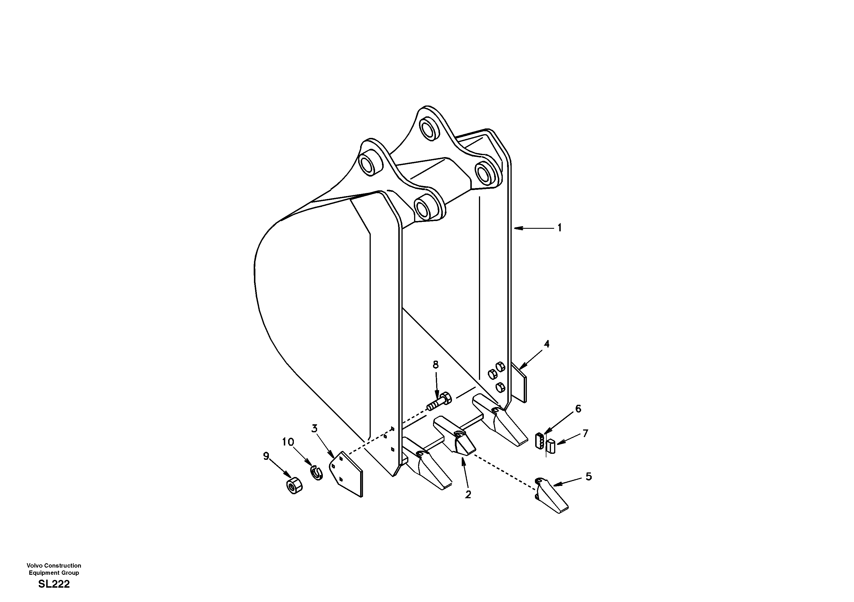 Bucket — volvo parts diagram