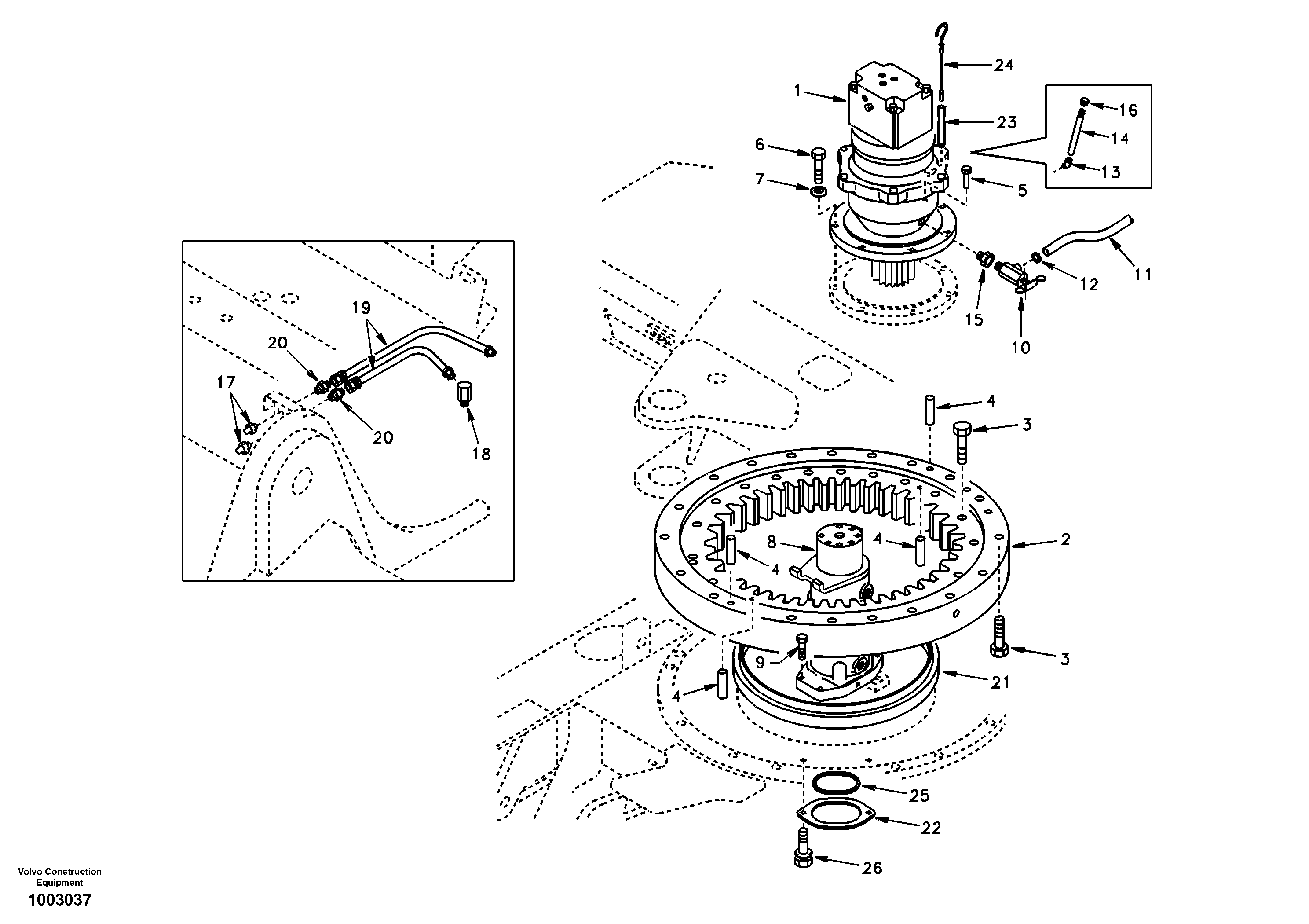Swing system — volvo parts diagram