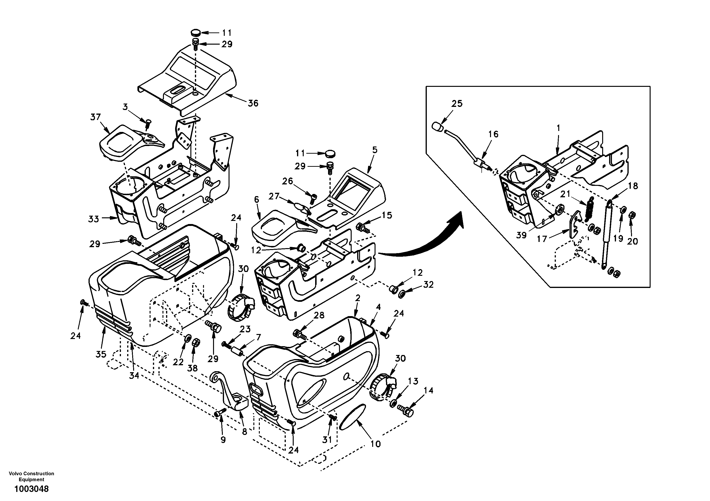Instrument panel, control panel — volvo parts diagram