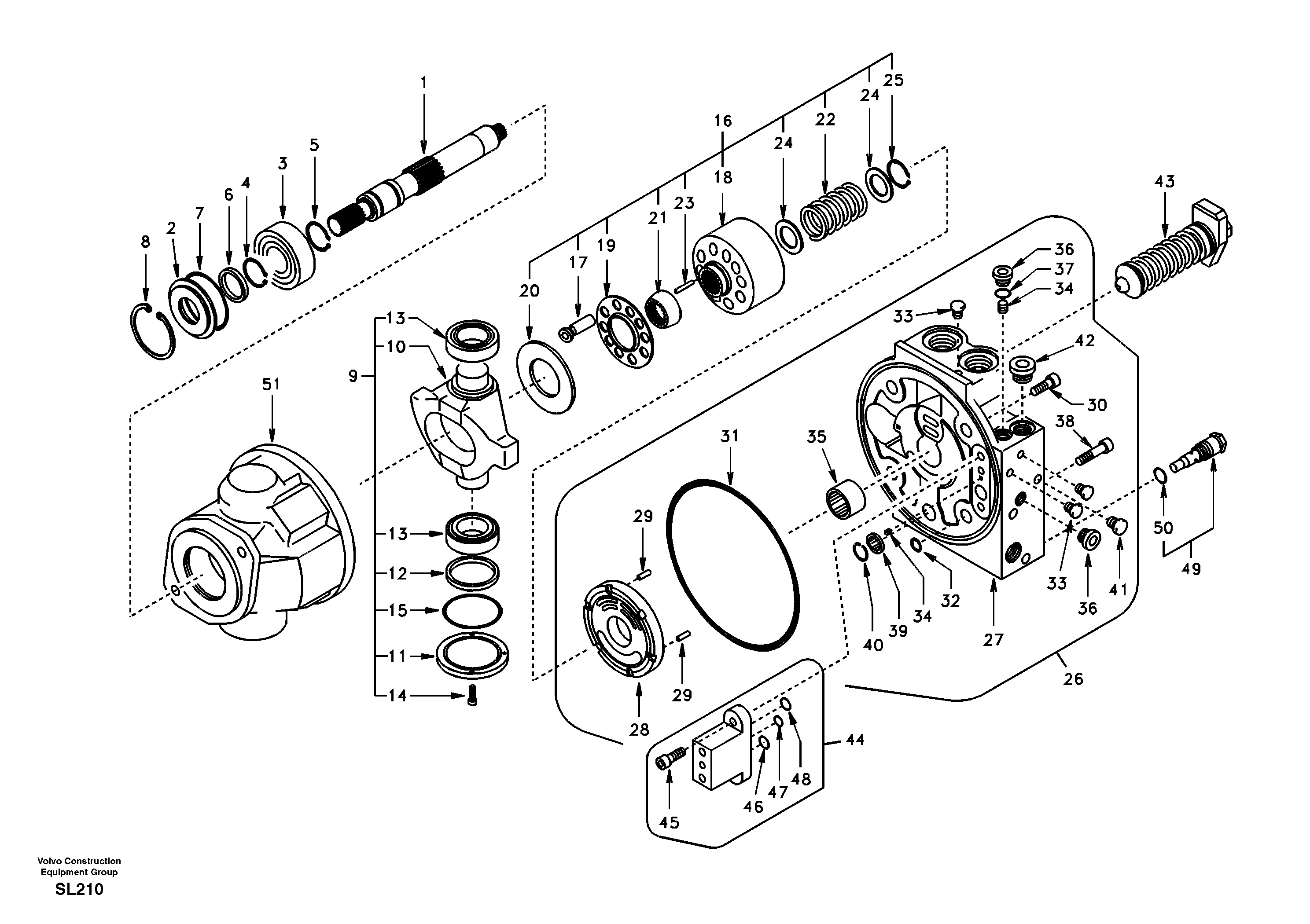 Hydraulic pump — volvo parts diagram