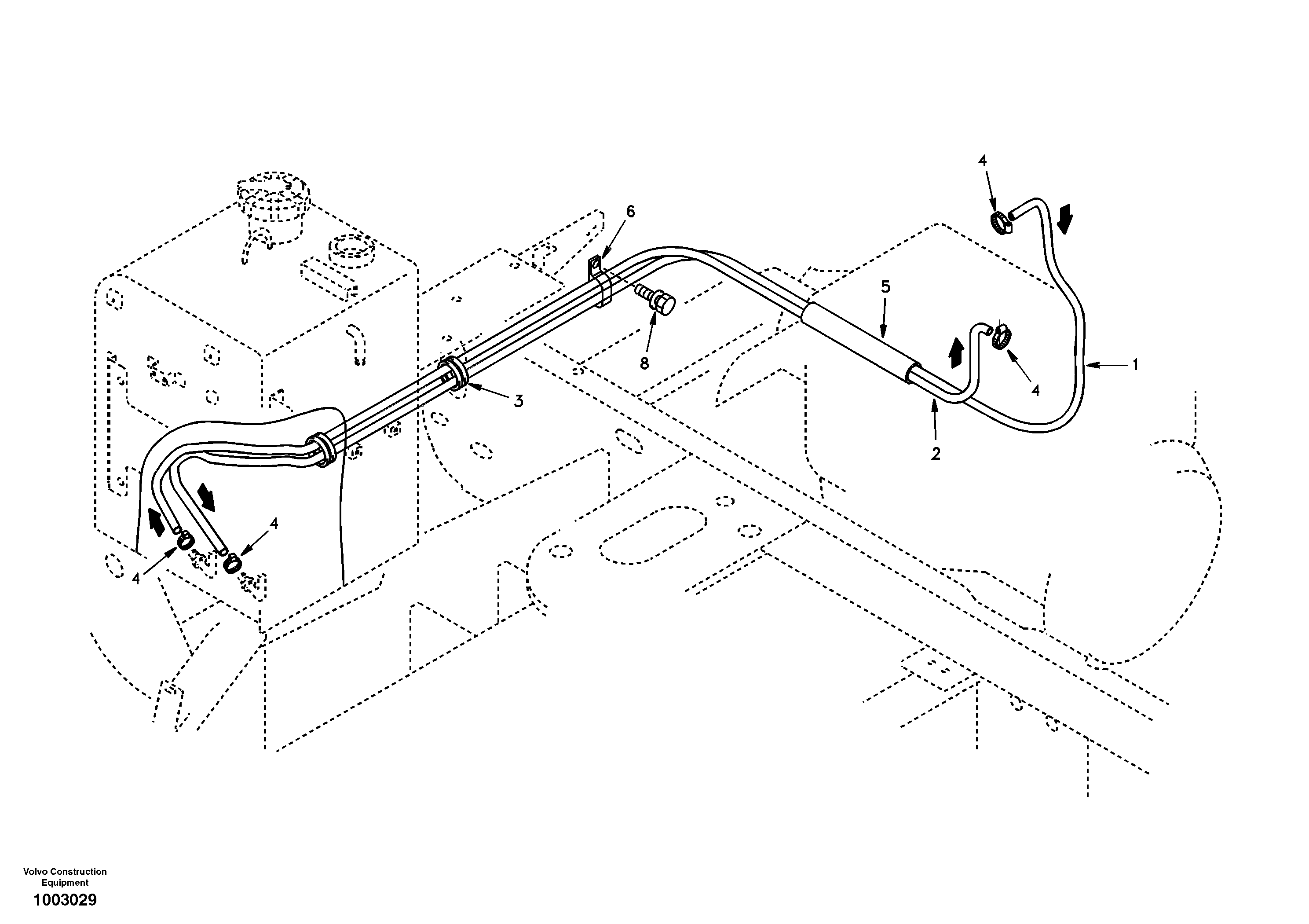Fuel pipe - Fuel tank — volvo parts diagram