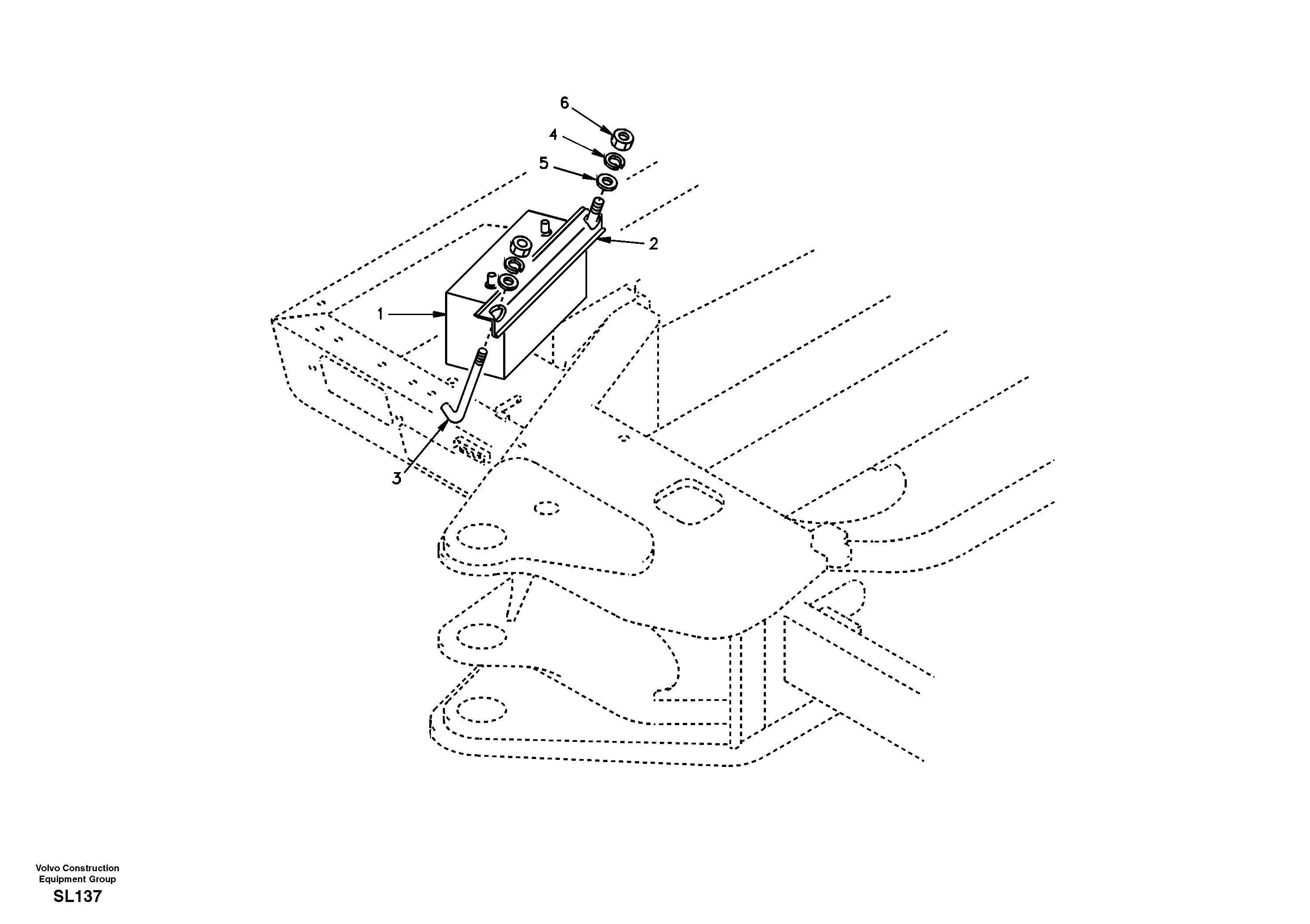 Battery with assembling details — volvo parts diagram
