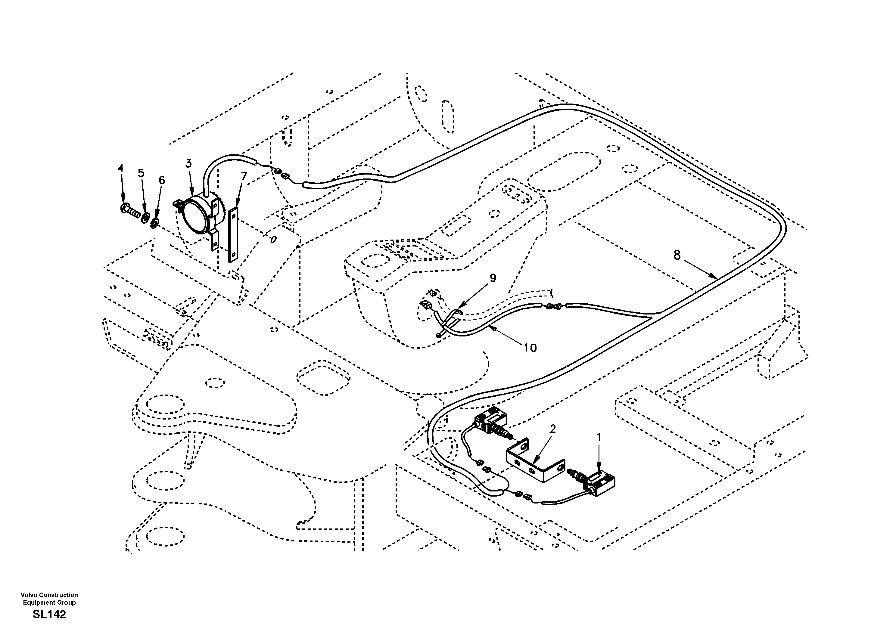 Back-up warning unit — volvo parts diagram