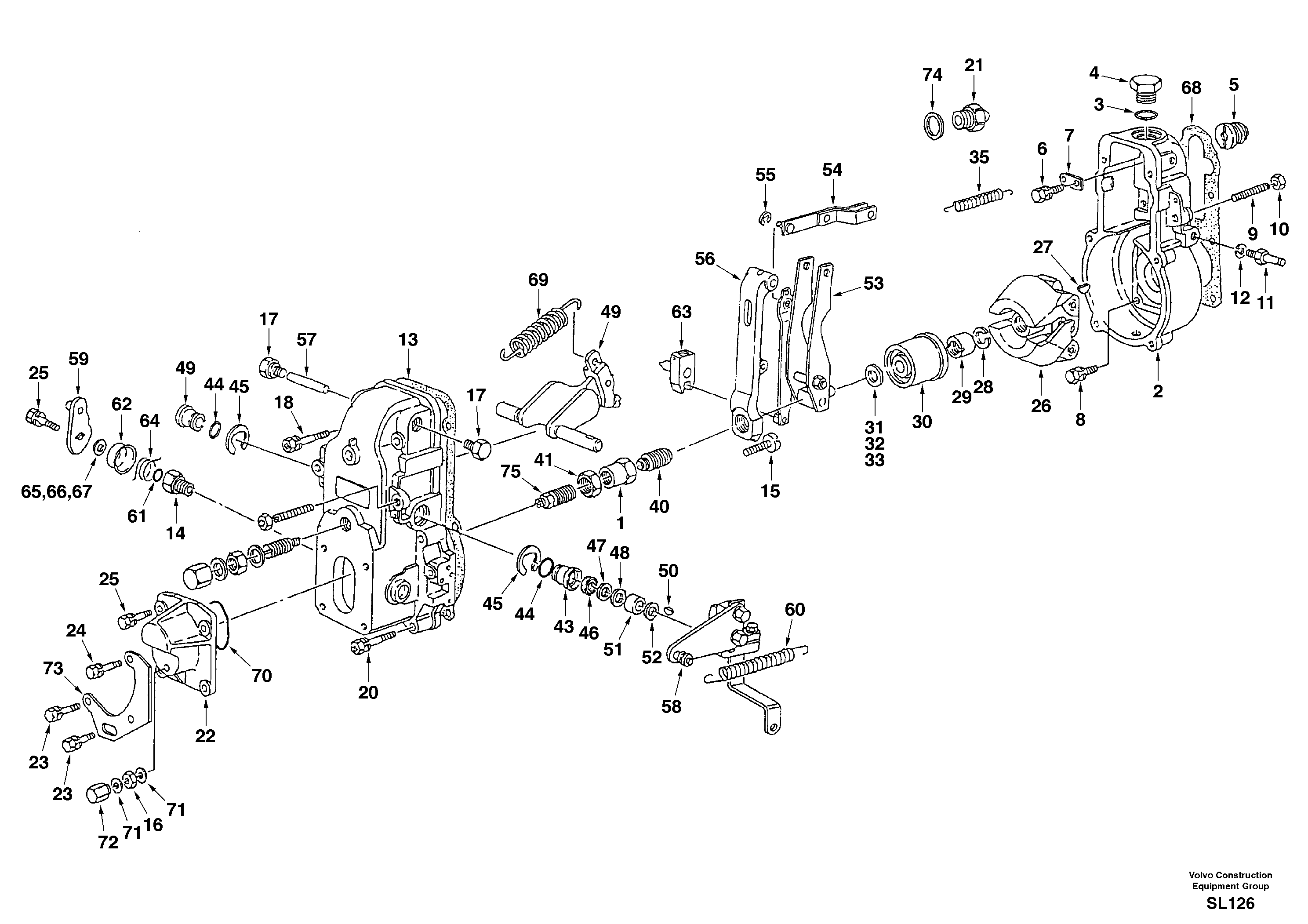 Centrifugal governor — volvo parts diagram