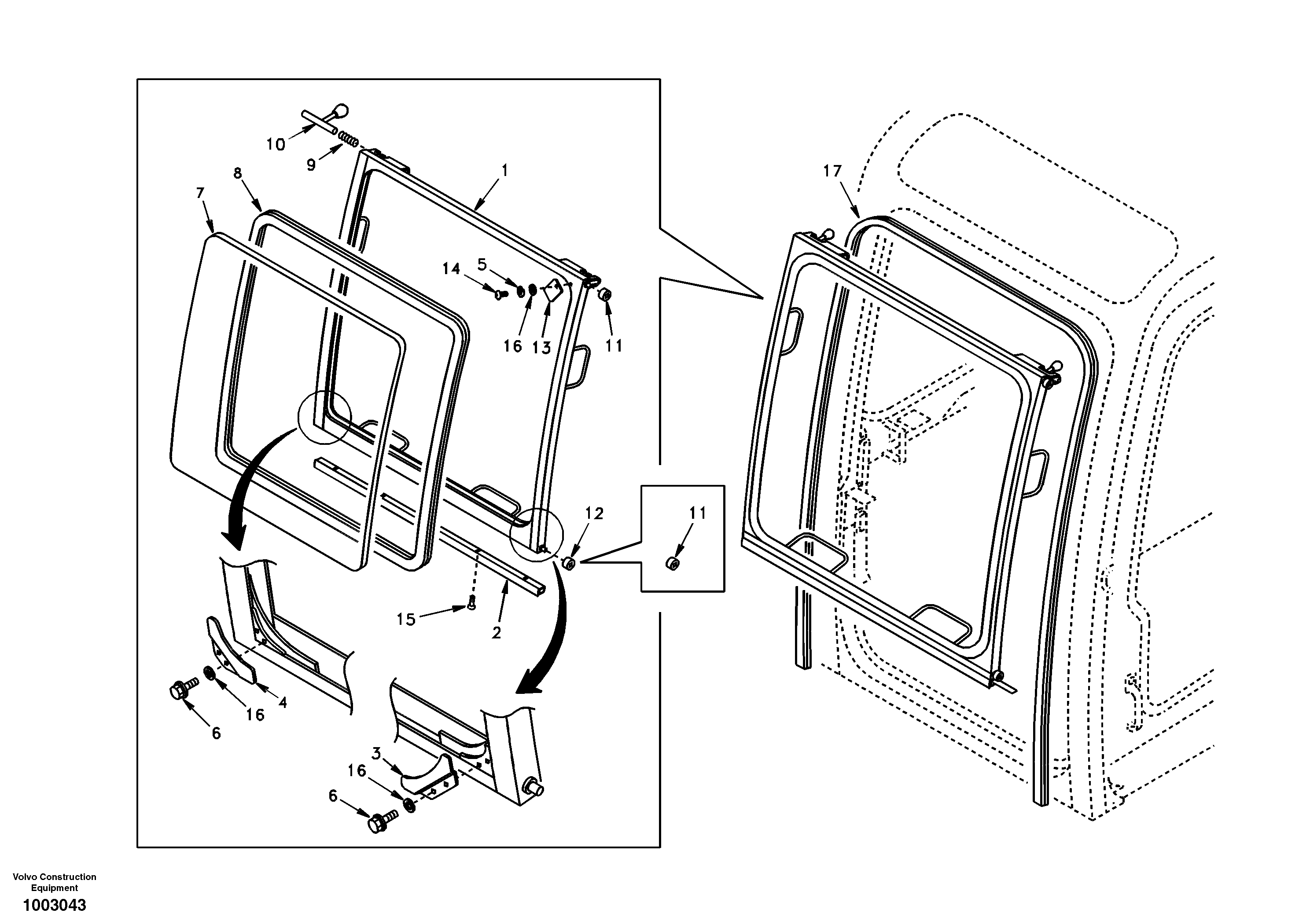 Windshield — volvo parts diagram