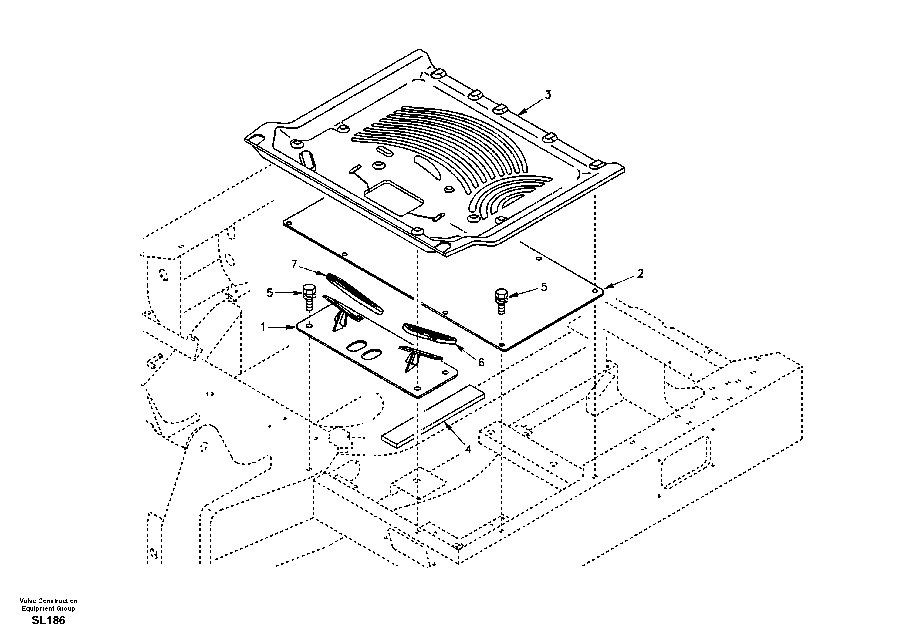 Cabin floor — volvo parts diagram
