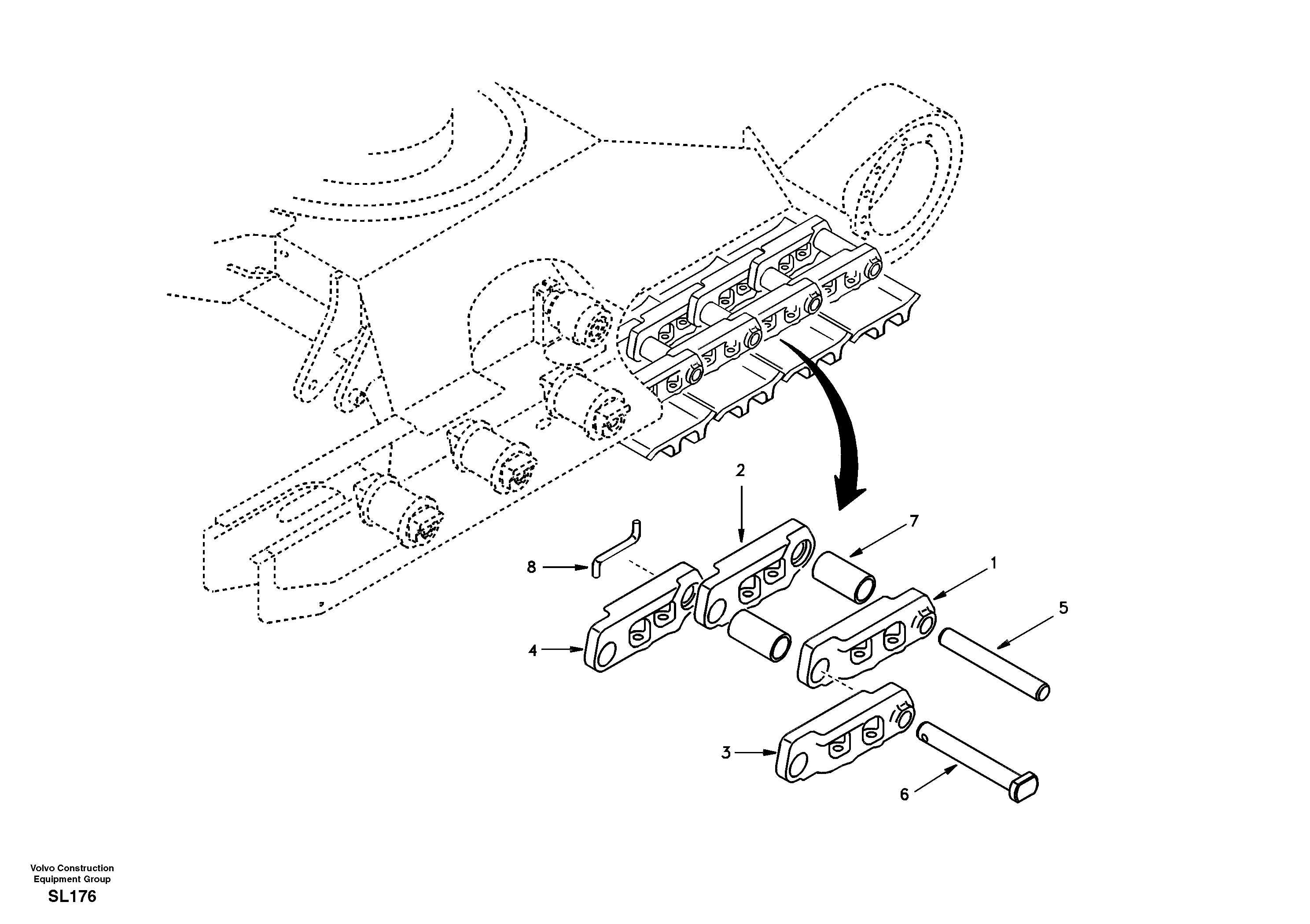 Track chain — volvo parts diagram