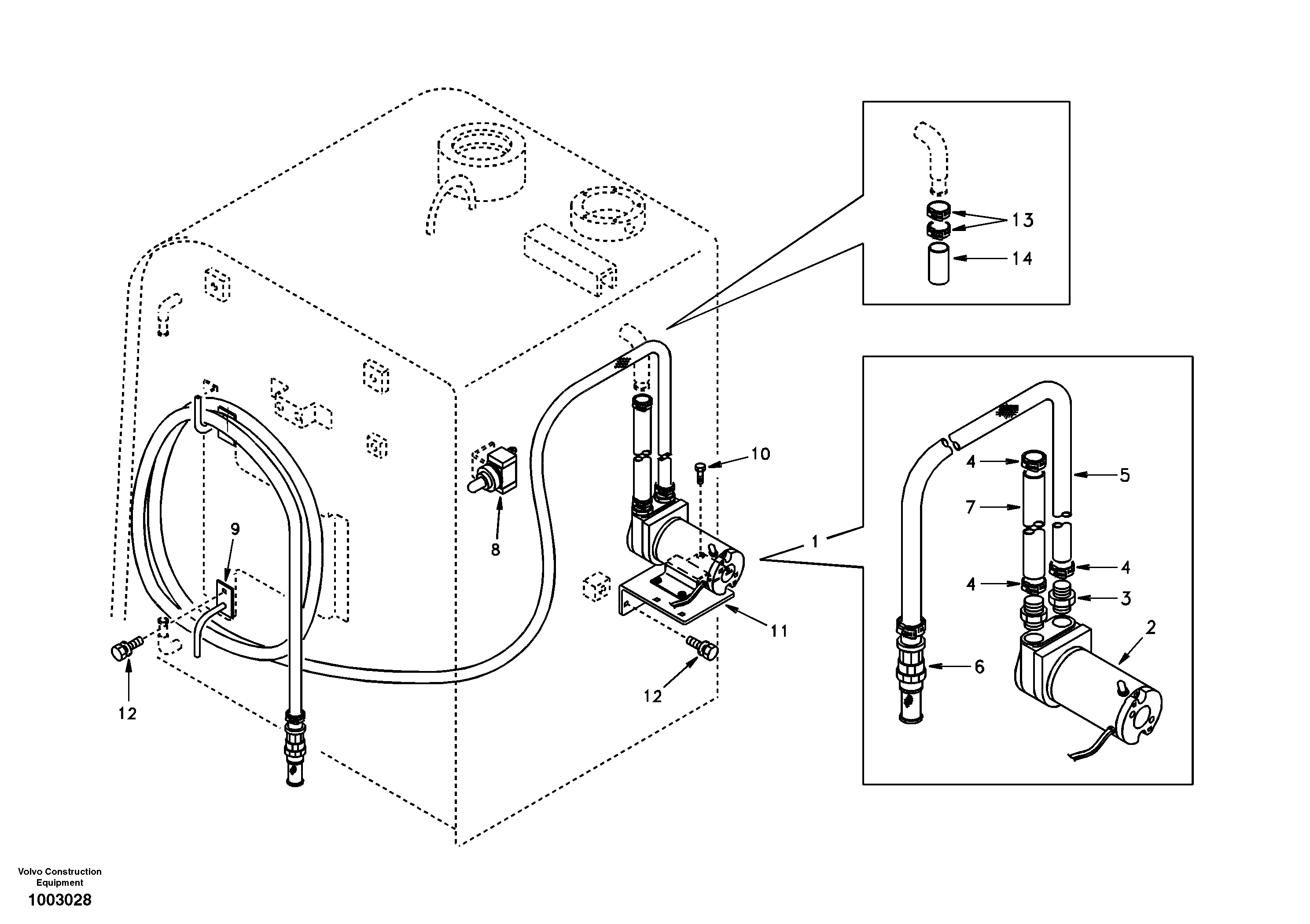 Fuel filling pump — volvo parts diagram
