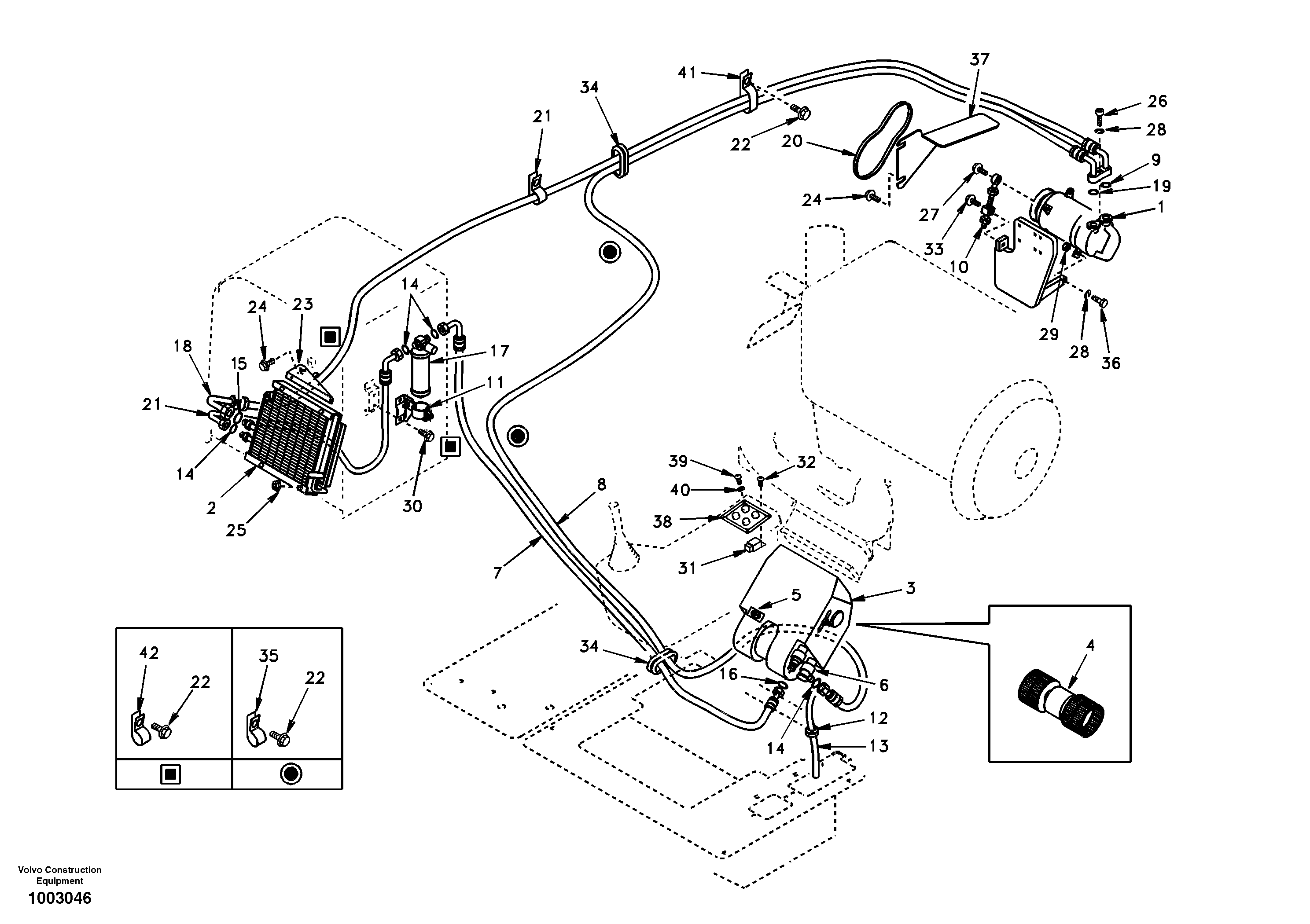 Air conditioning unit line — volvo parts diagram