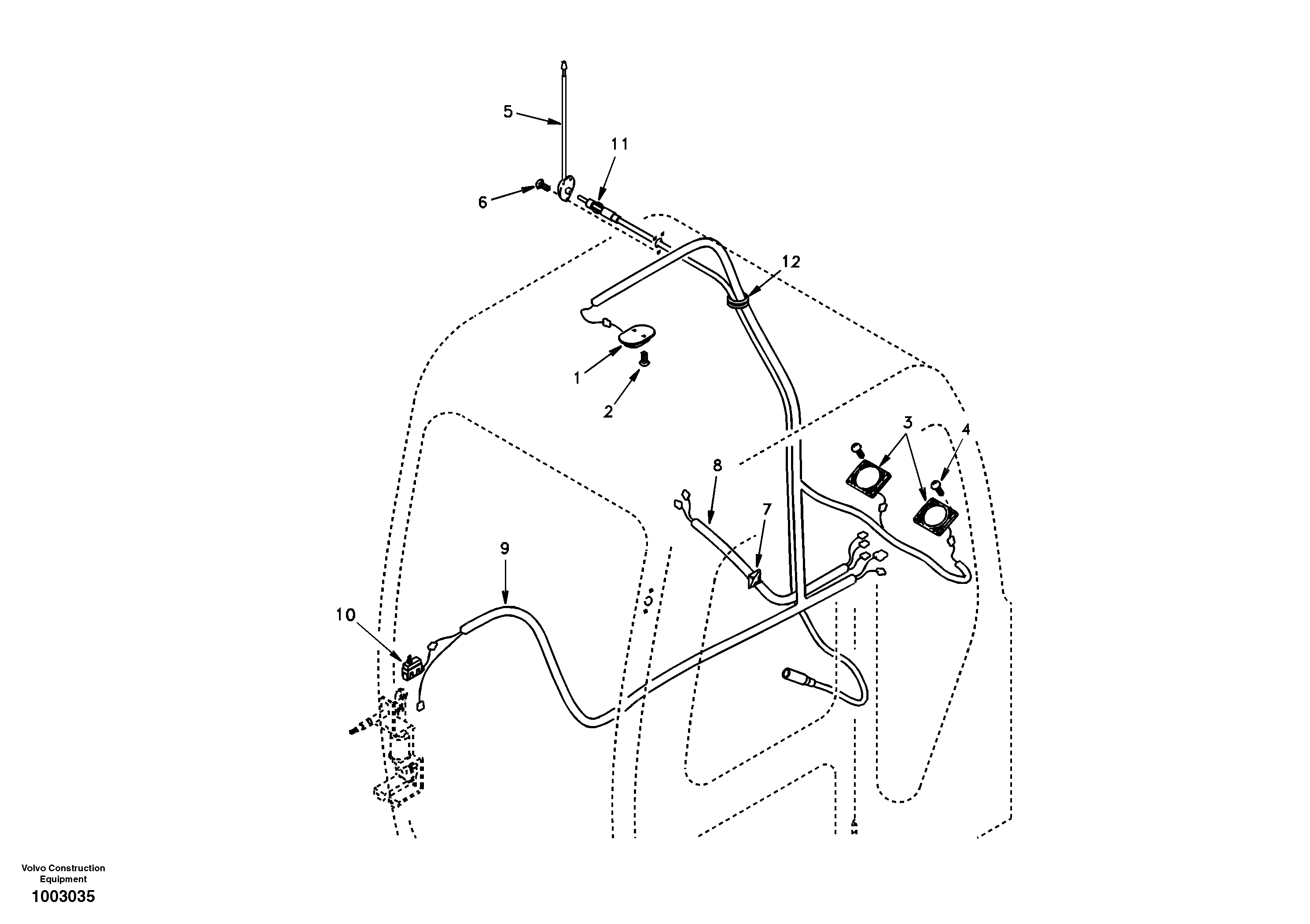 Cable harnesses, cab — volvo parts diagram