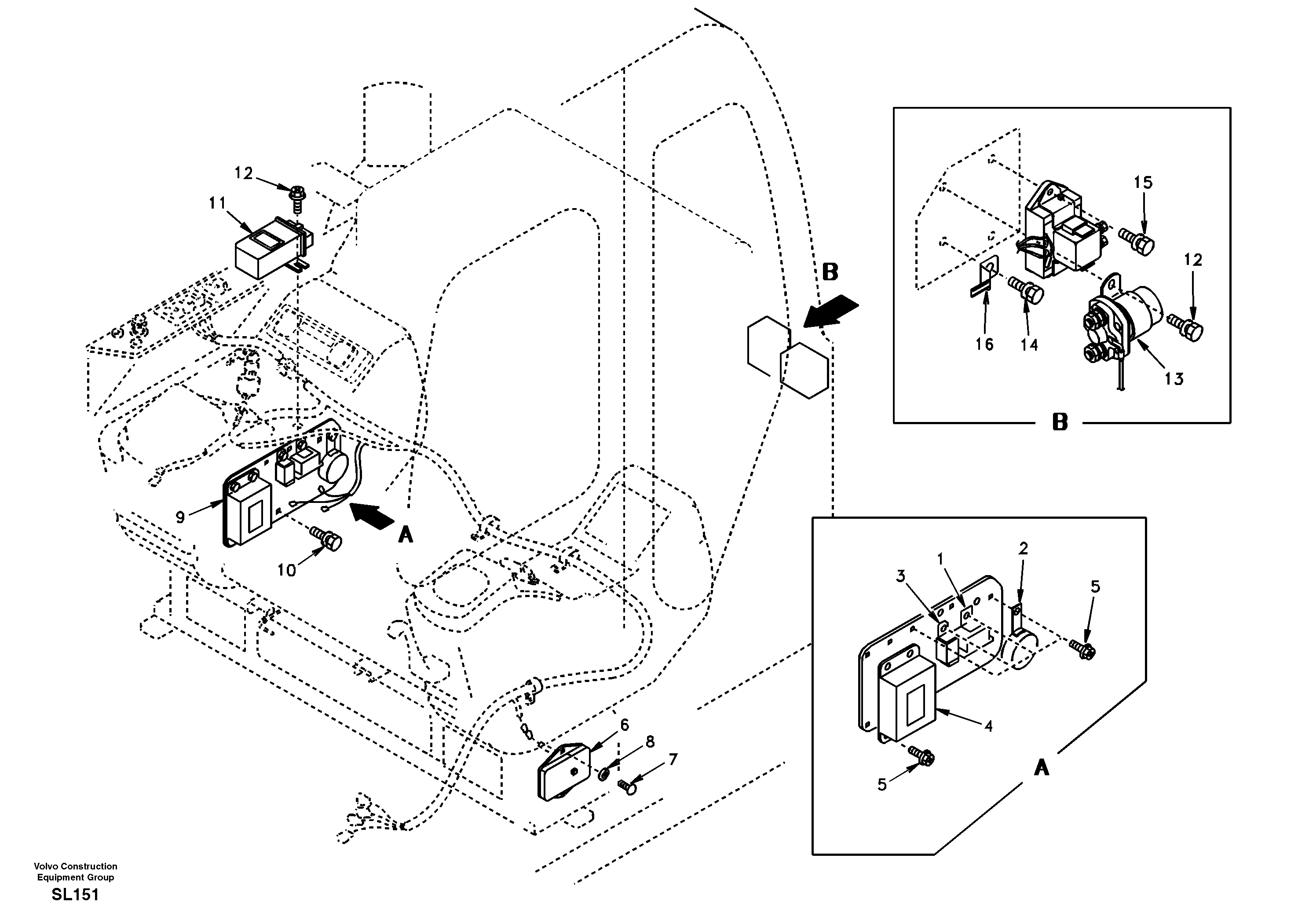 Electrical distribution box — volvo parts diagram
