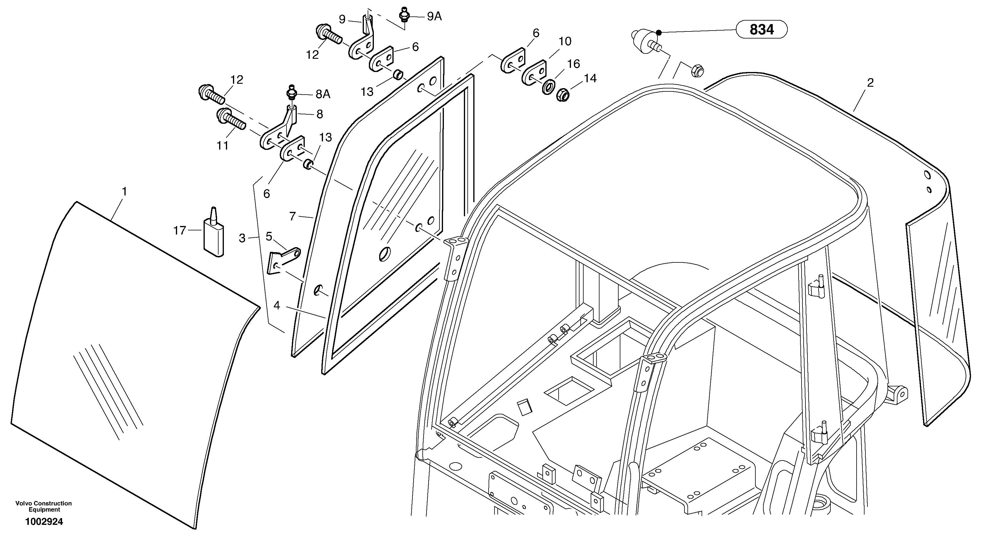 Window pane — volvo parts diagram