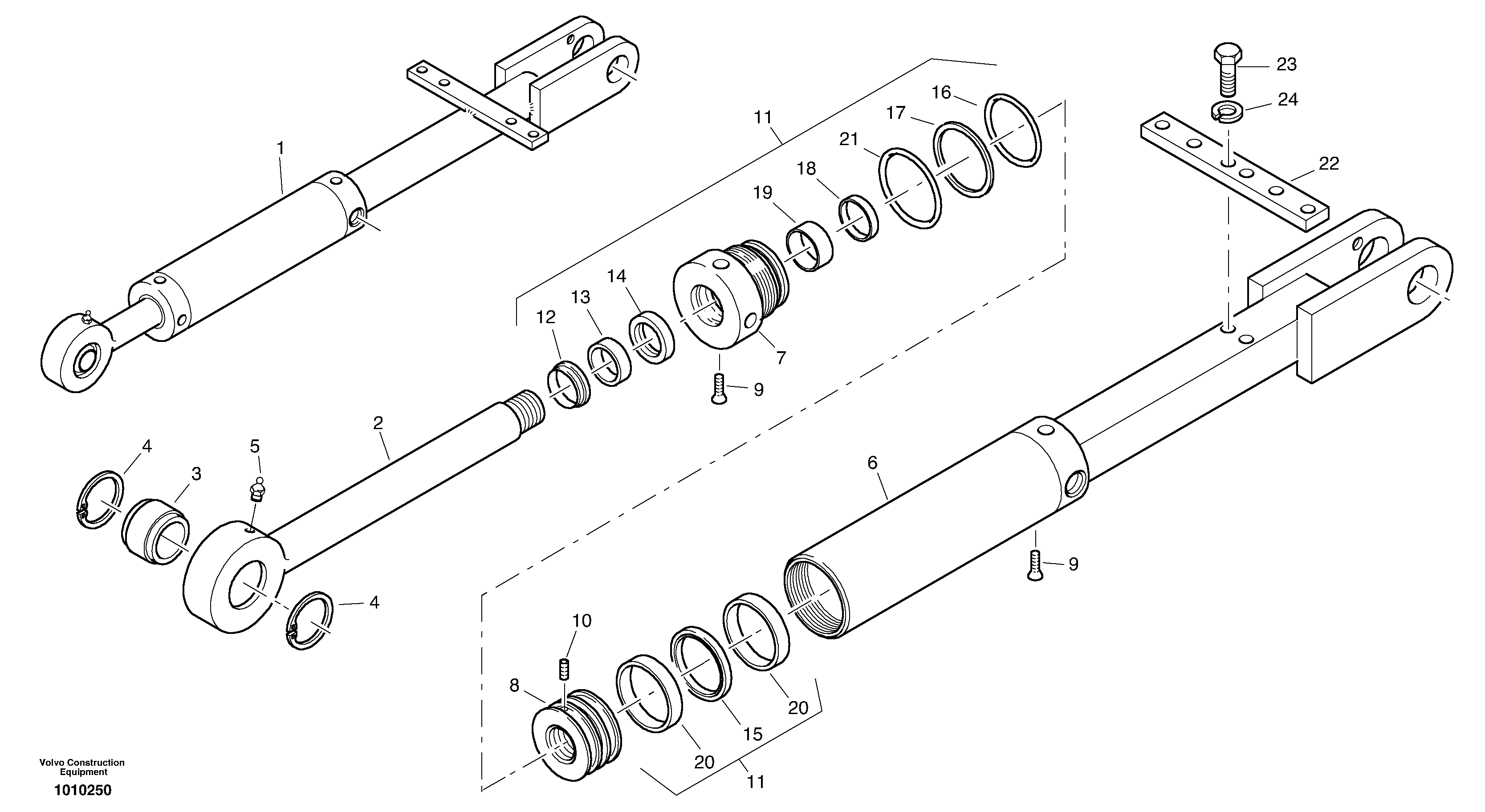 Tilt cylinder — volvo parts diagram