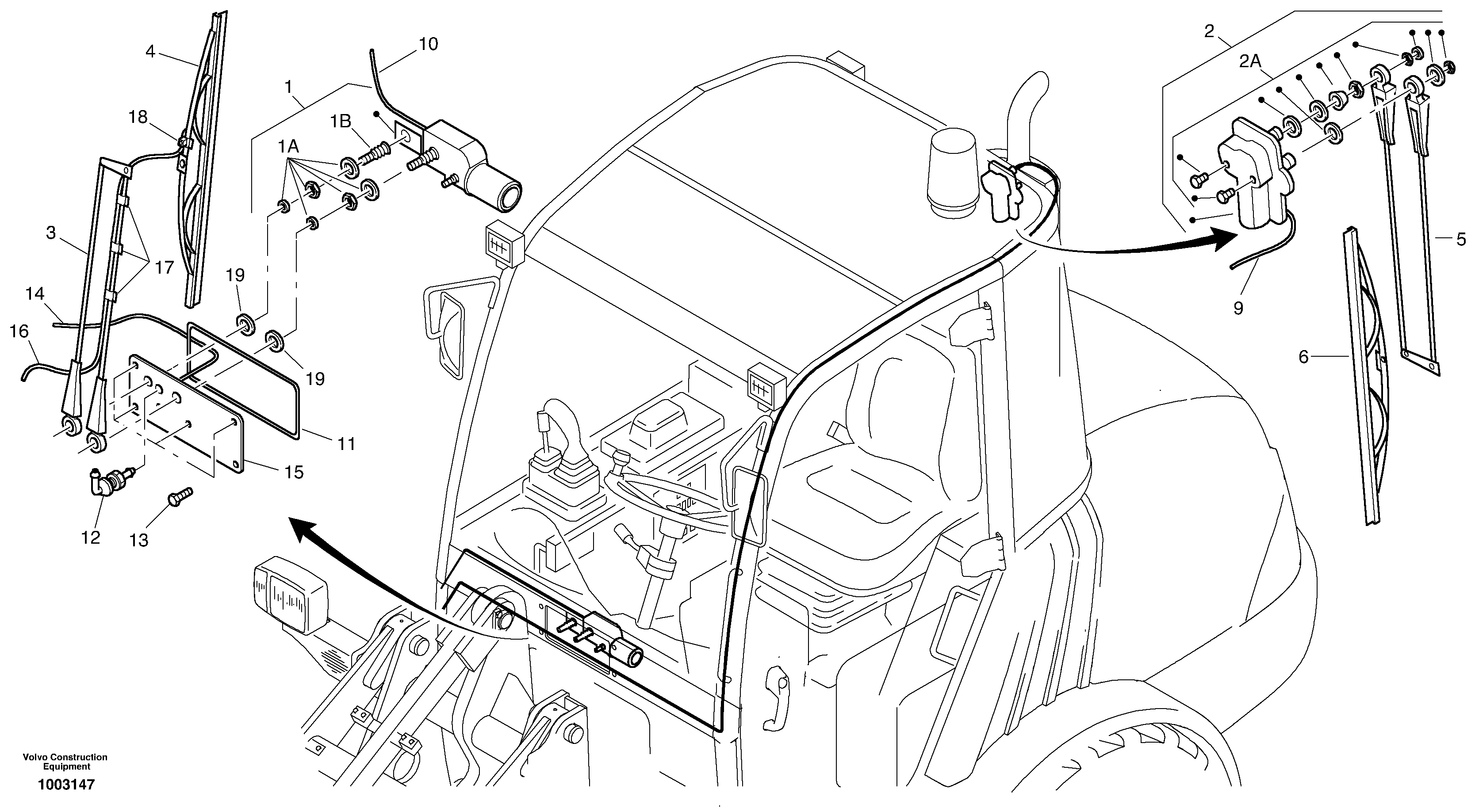 Wiper installation — volvo parts diagram
