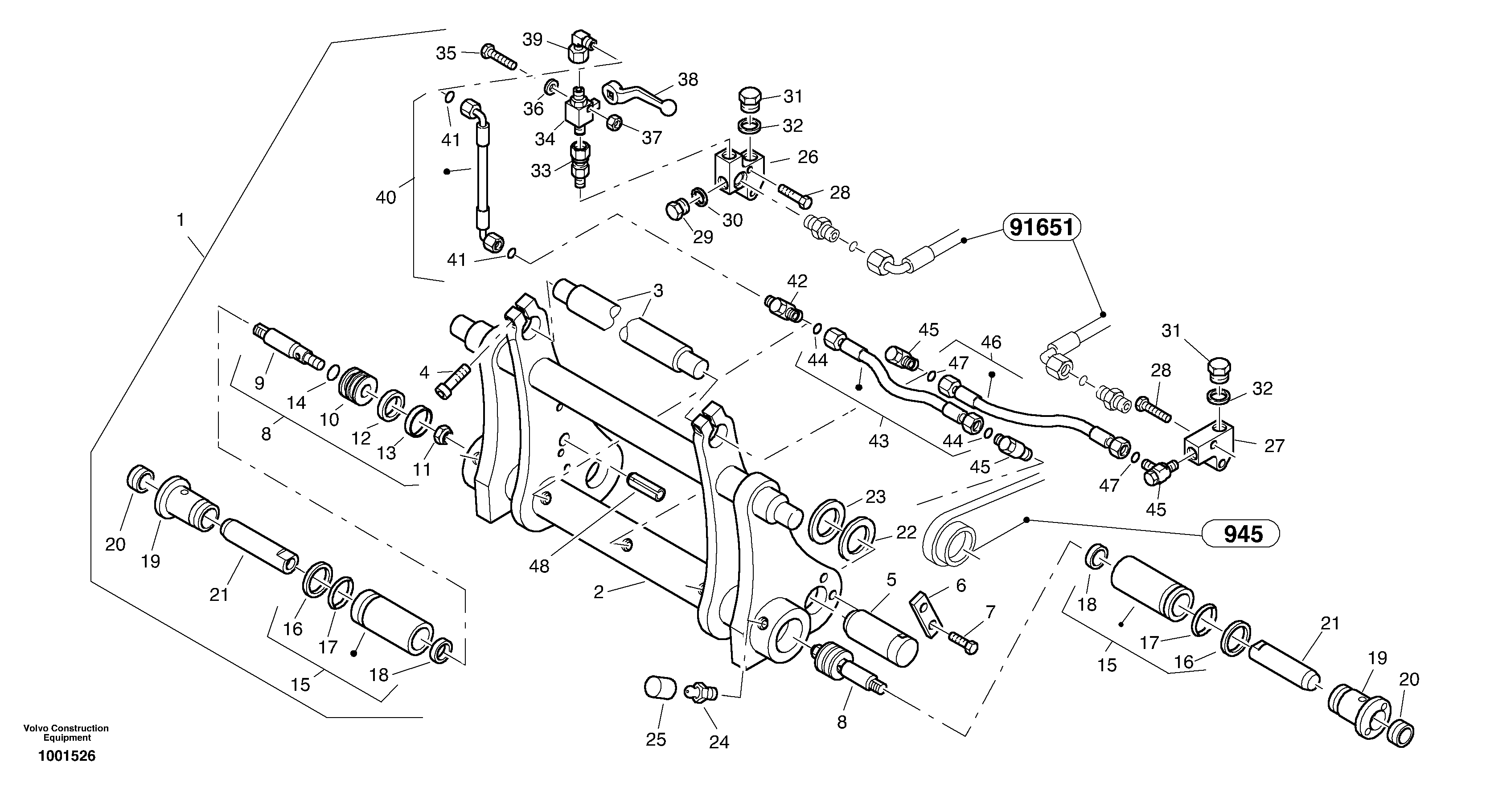 Attachment mounting plate - L30B — volvo parts diagram