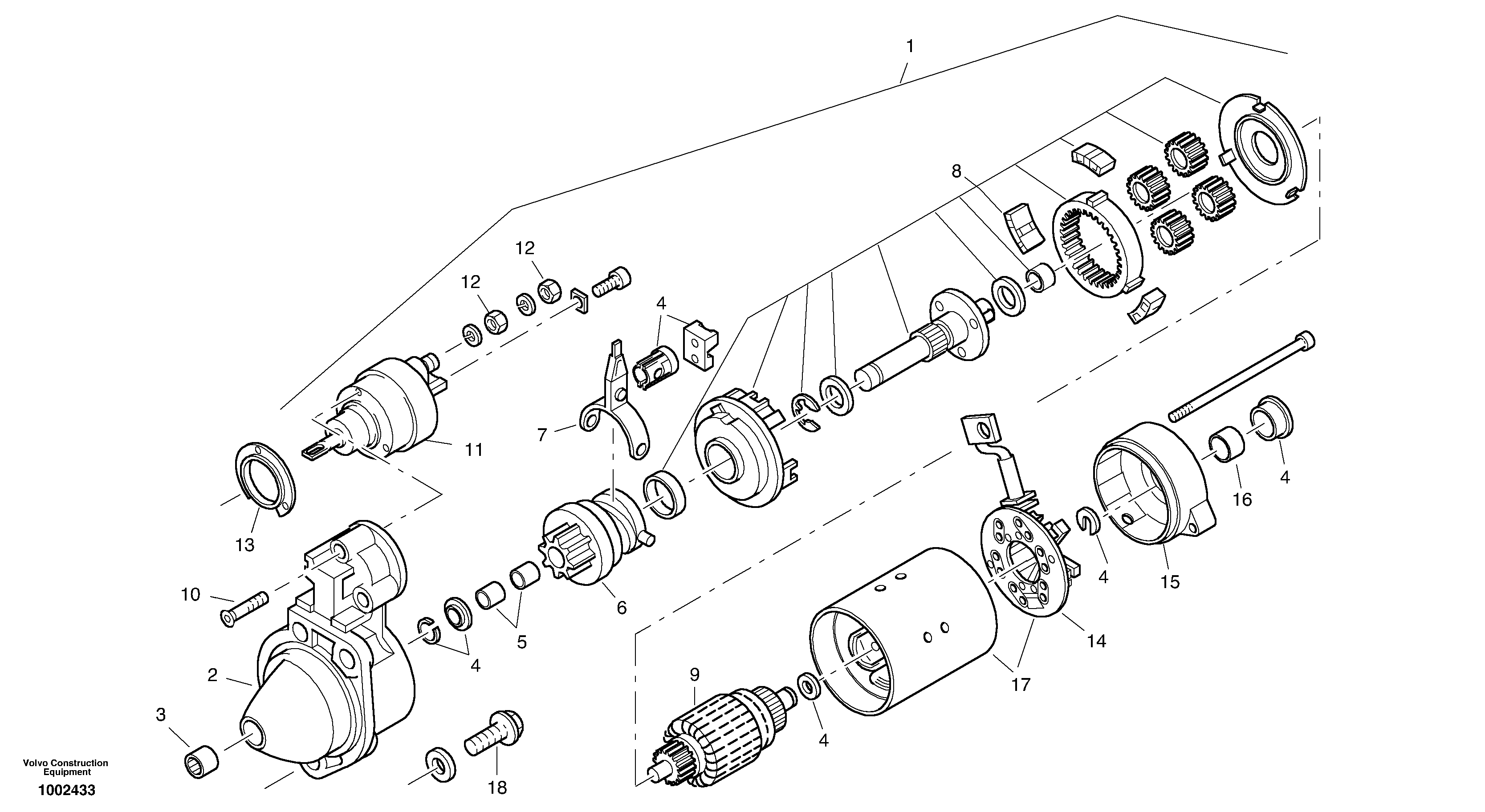 Starter — volvo parts diagram