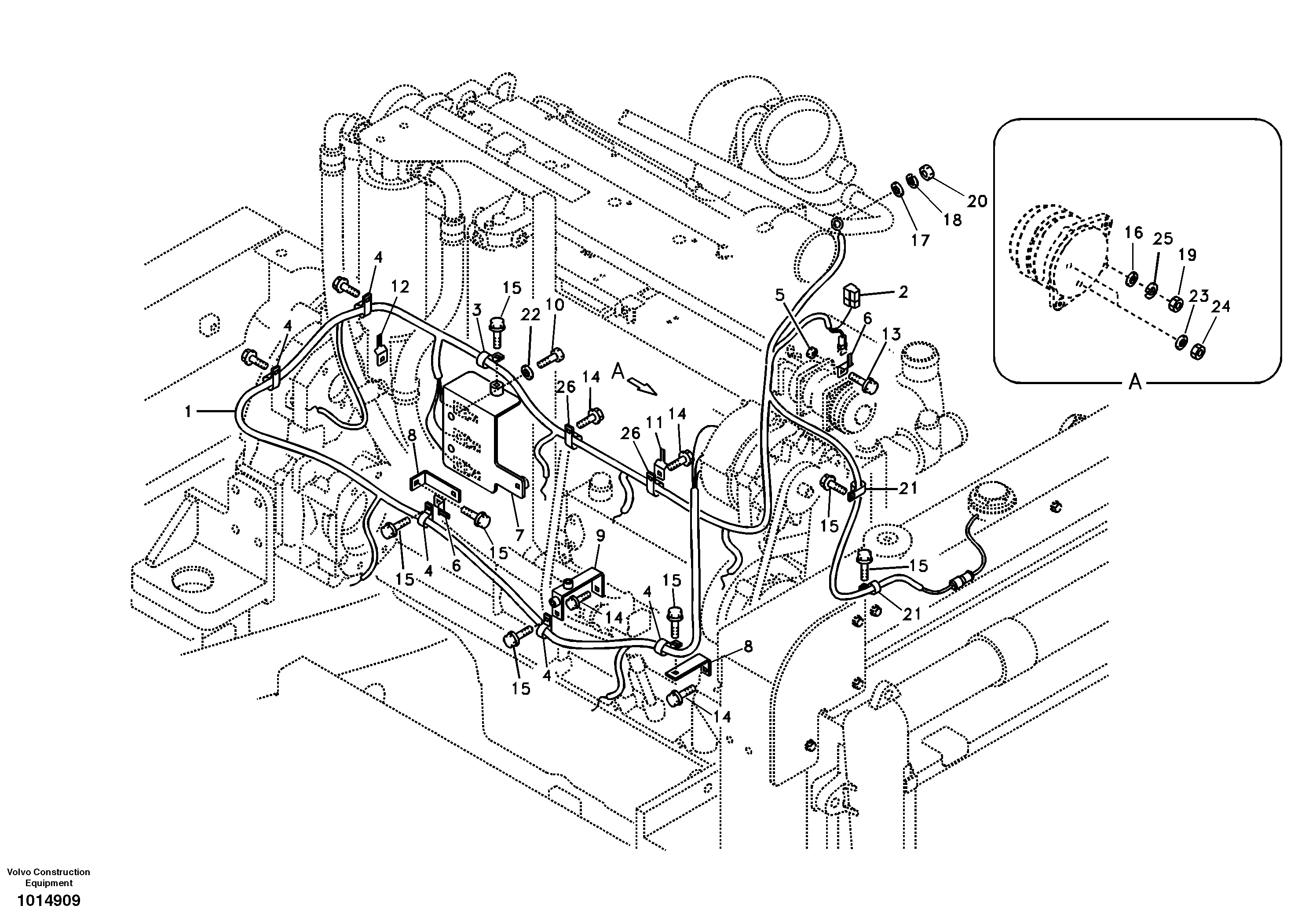 Cable harness, engine — volvo parts diagram