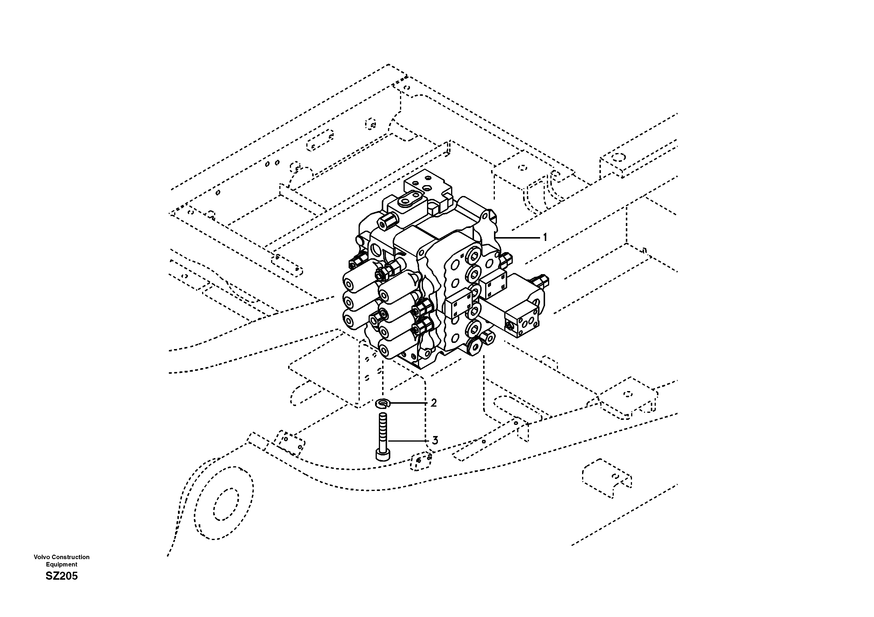 Control valve with fitting parts. — volvo parts diagram
