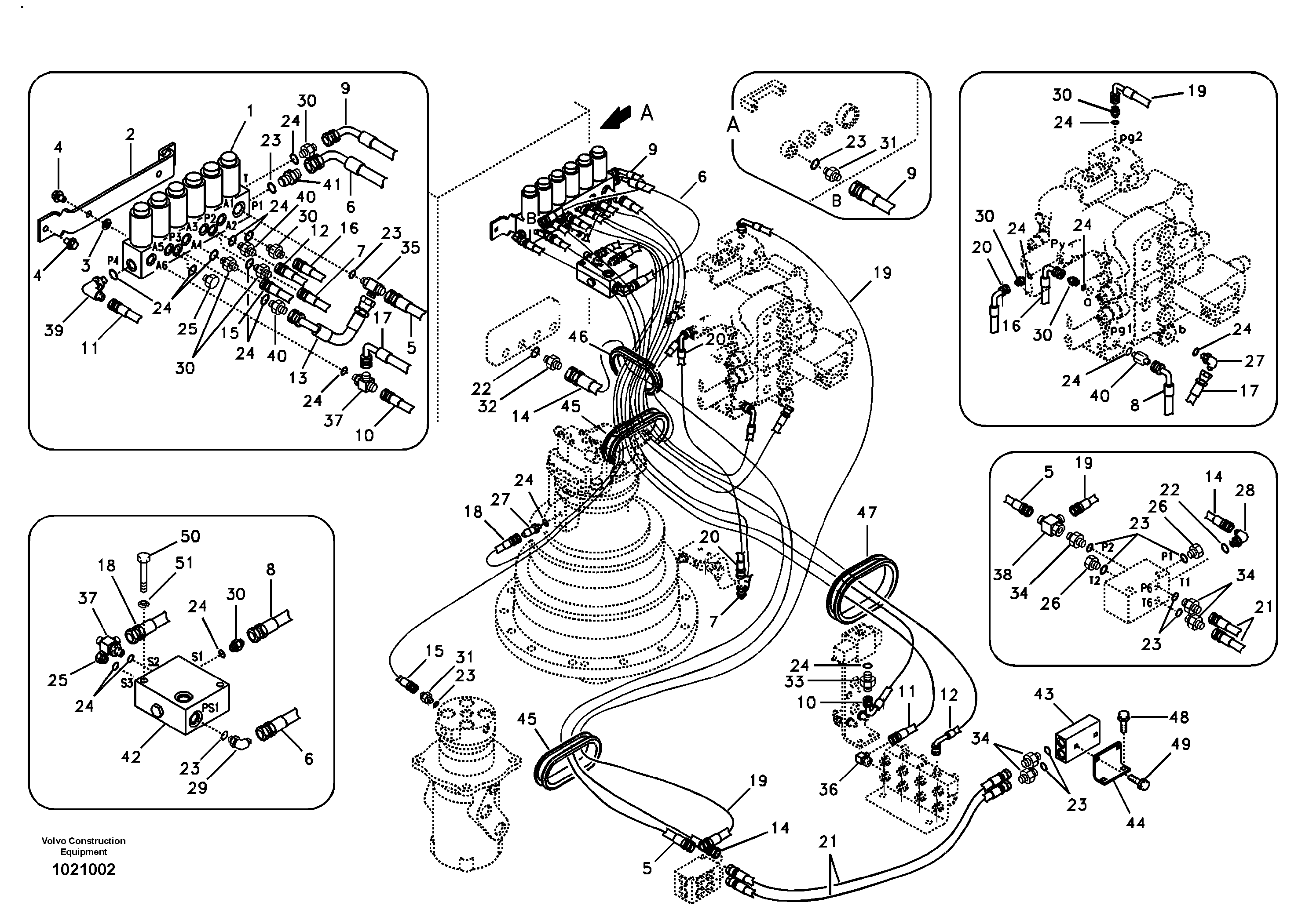 Servo system, control valve to solenoid valve — volvo parts diagram