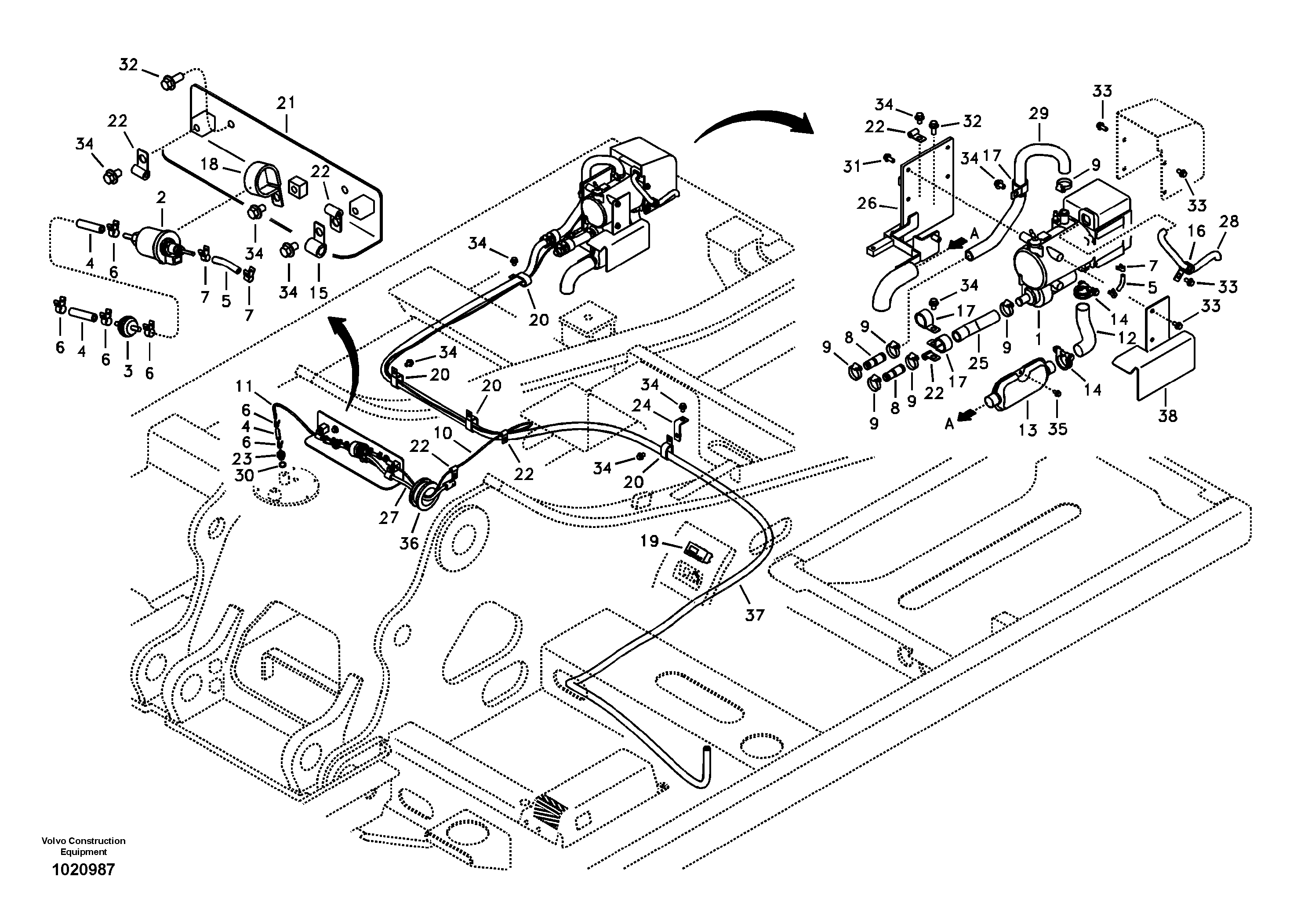 Auxiliary Heater — volvo parts diagram