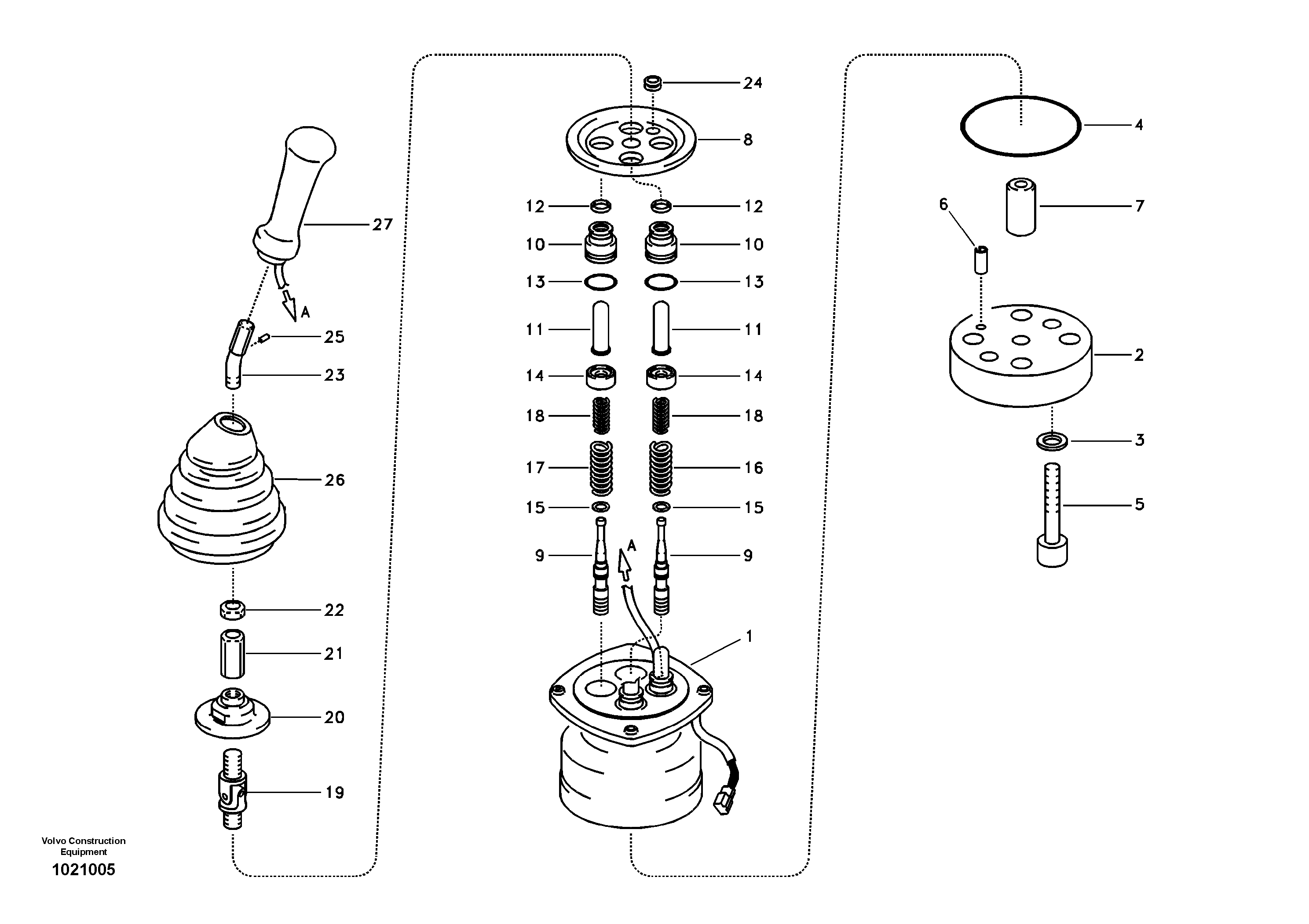 Servo system, remote control valve — volvo parts diagram