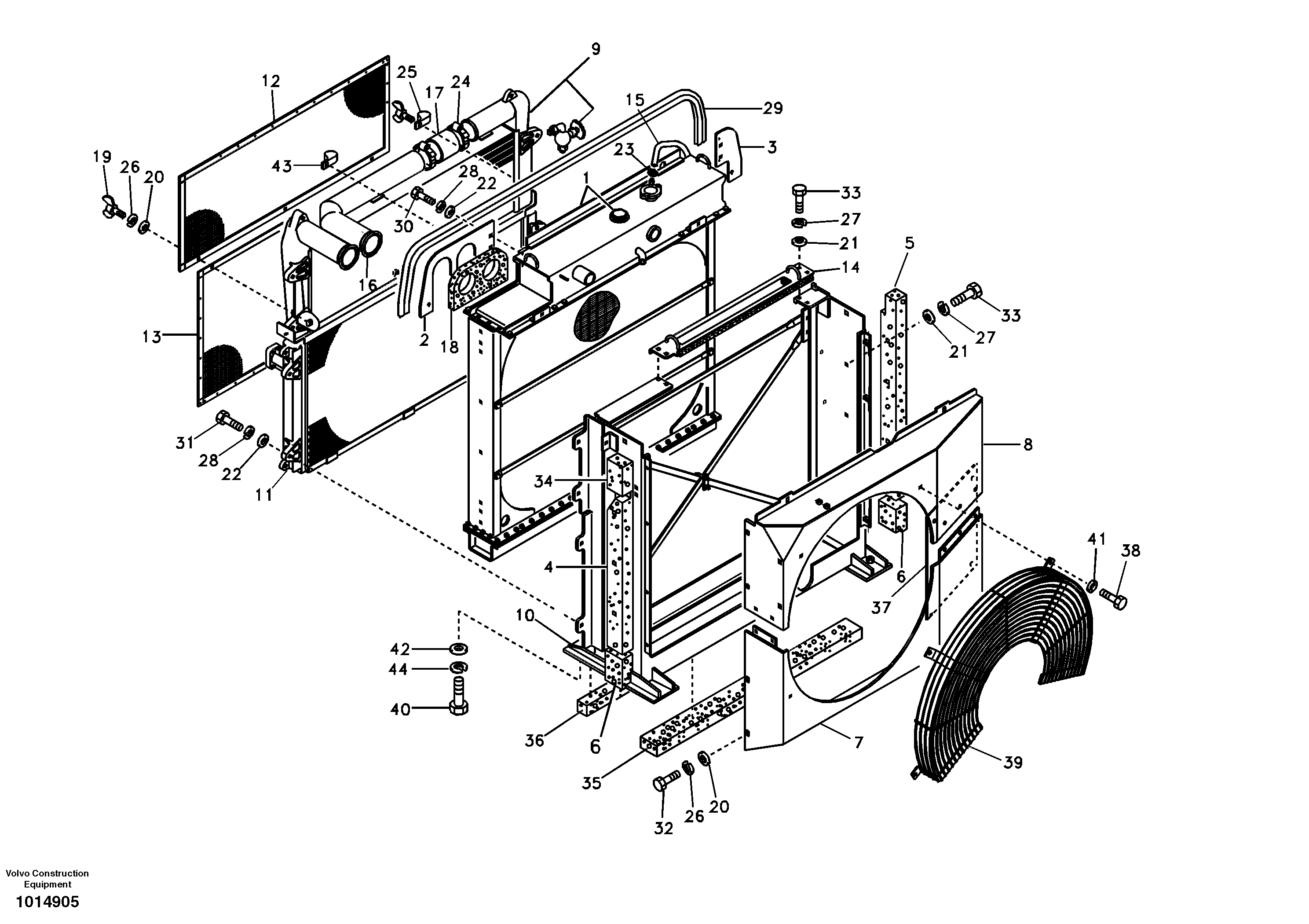 Radiator — volvo parts diagram