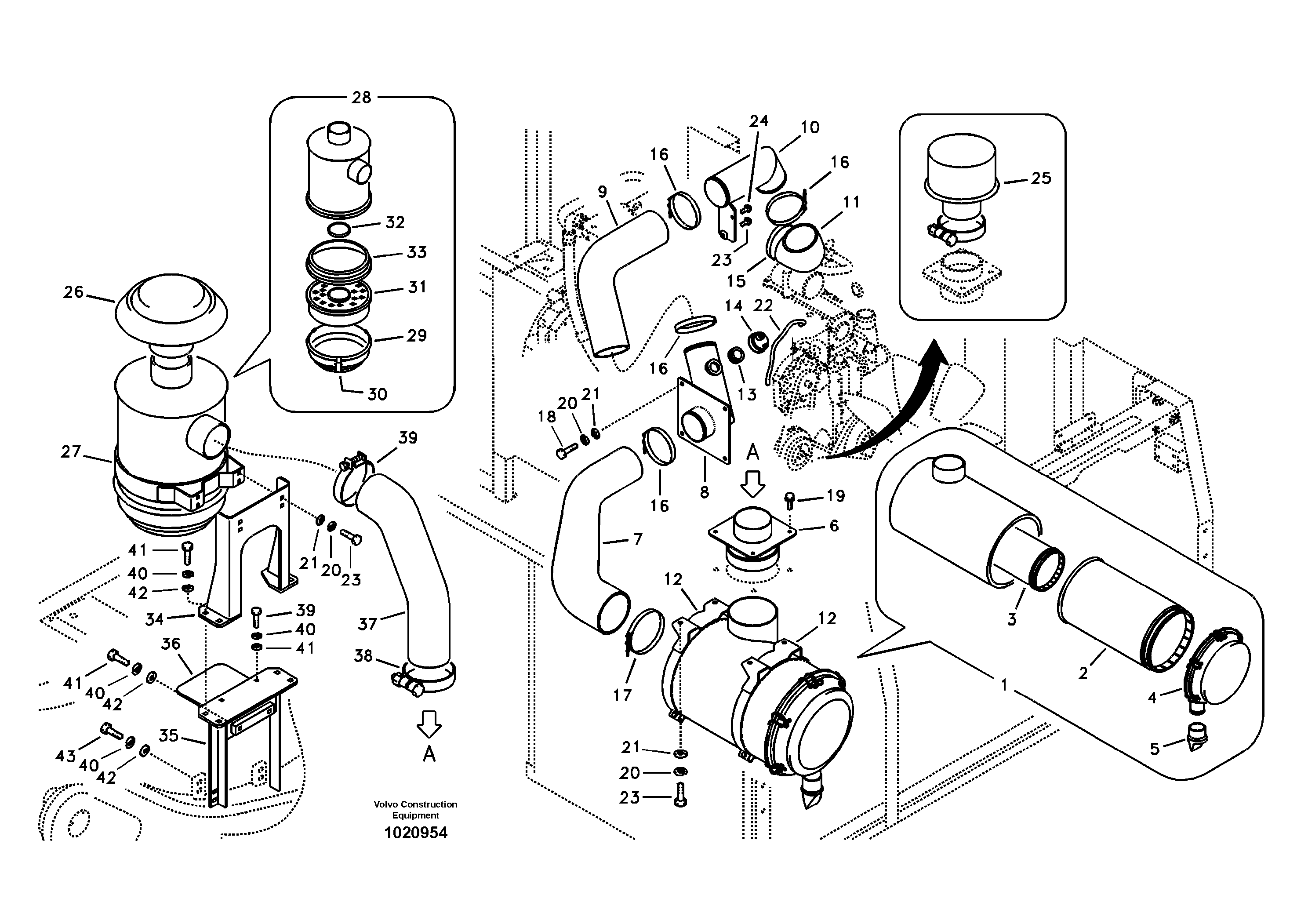 Inlet system — volvo parts diagram