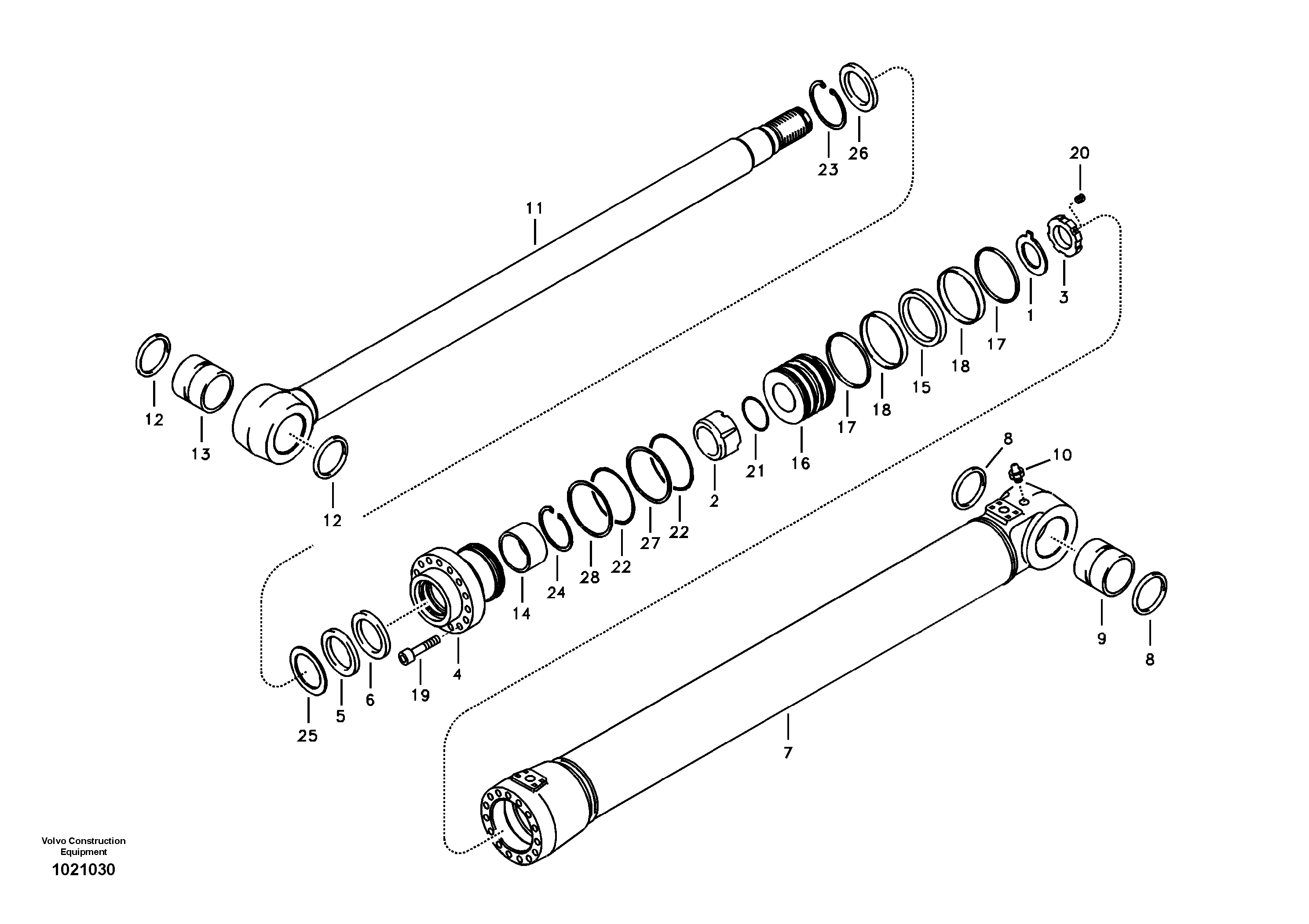 Boom cylinder — volvo parts diagram