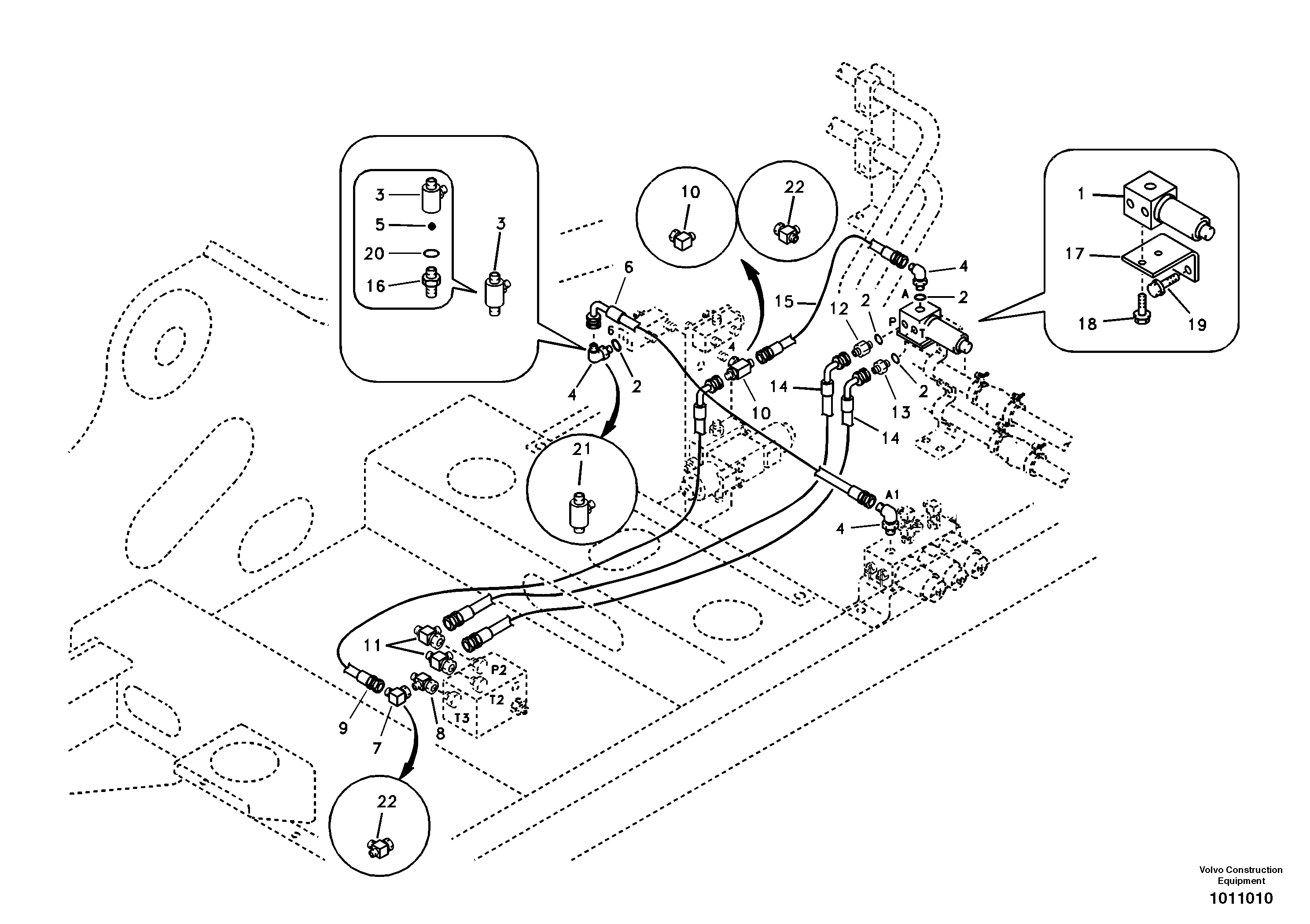 Servo system, hammer and shear — volvo parts diagram
