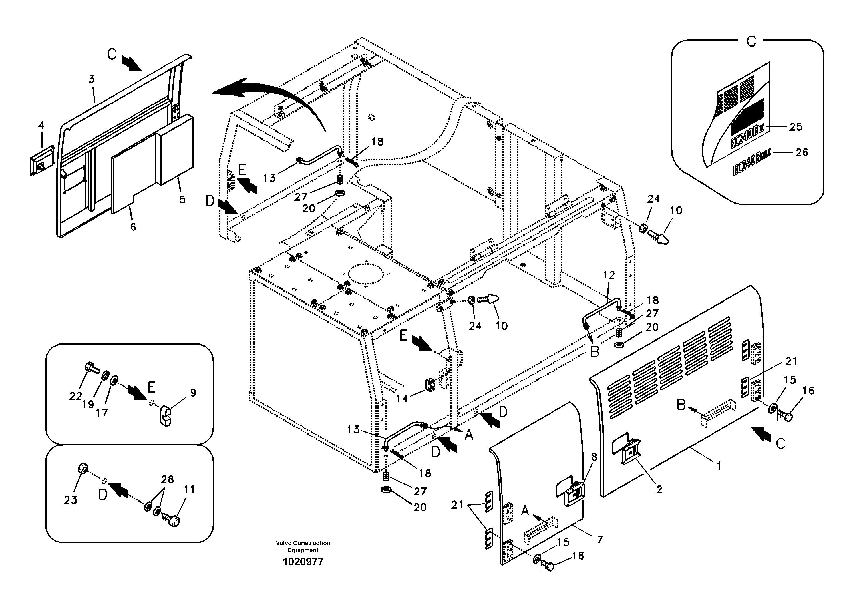 Door, side — volvo parts diagram