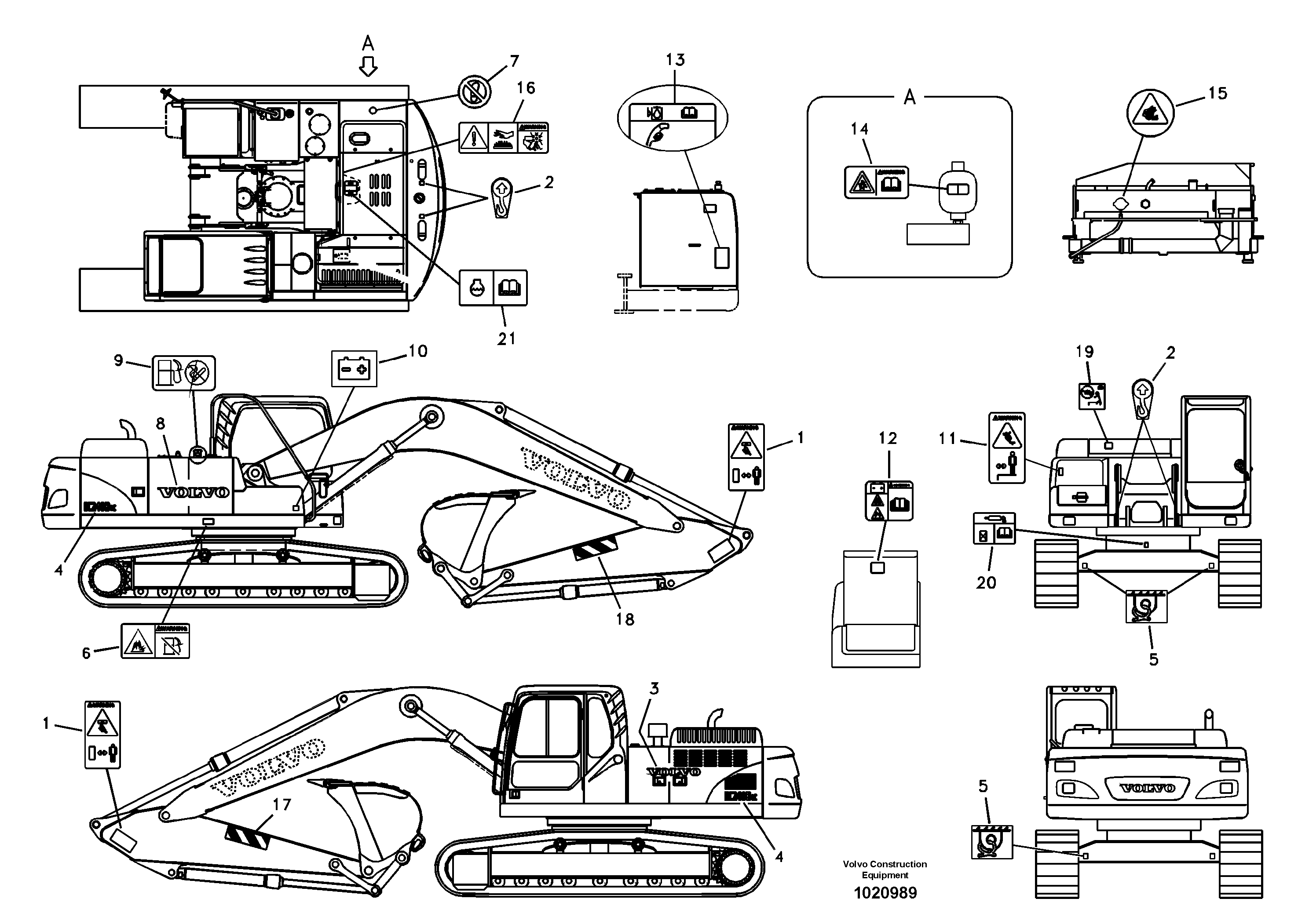 Decal, outer location — volvo parts diagram
